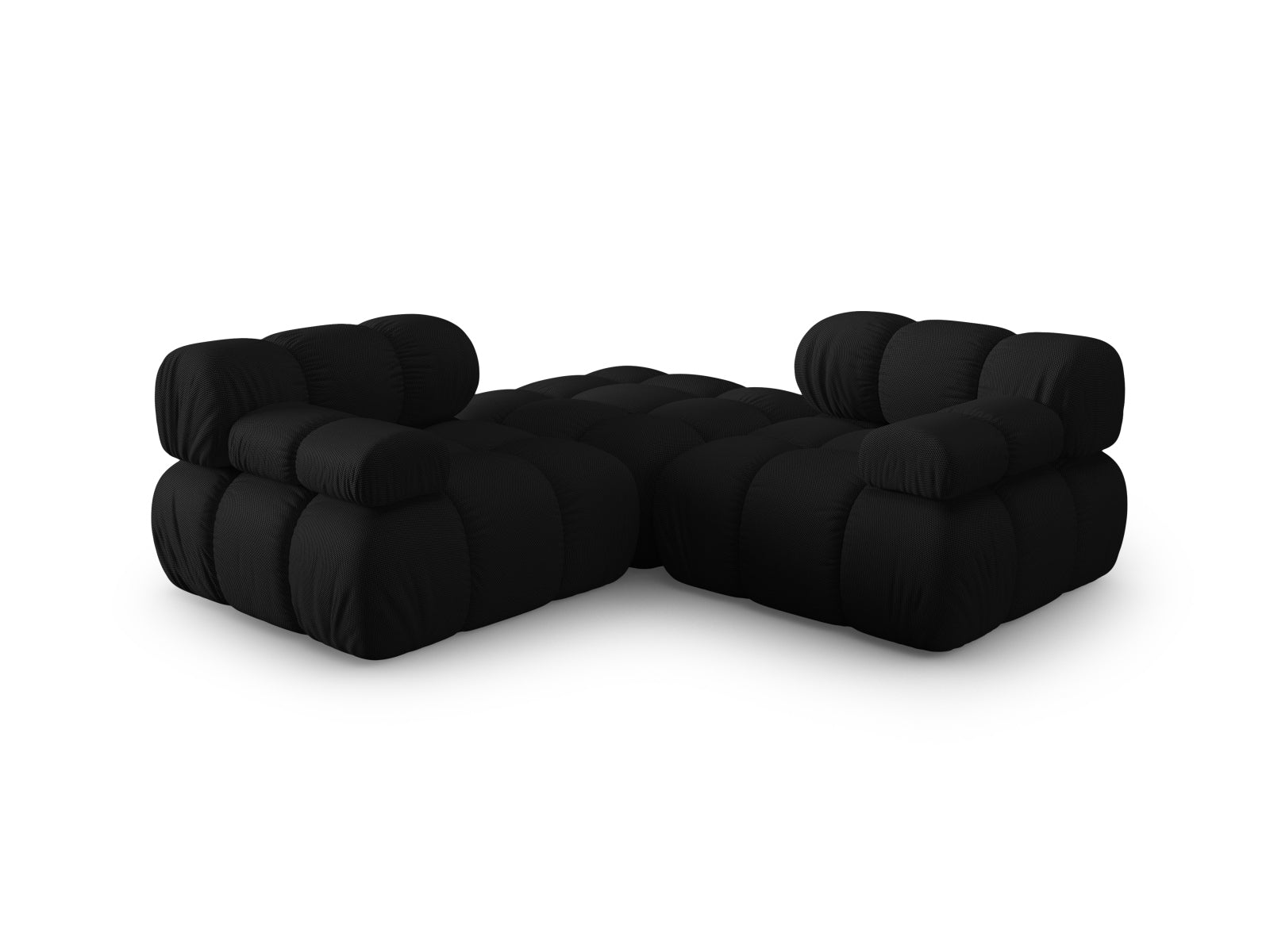 Modernes Bellis 3-Sitzer Sofa in Schwarz, ideal für stilvolle Wohnräume und vielseitige Einrichtungslösungen von Micadoni.