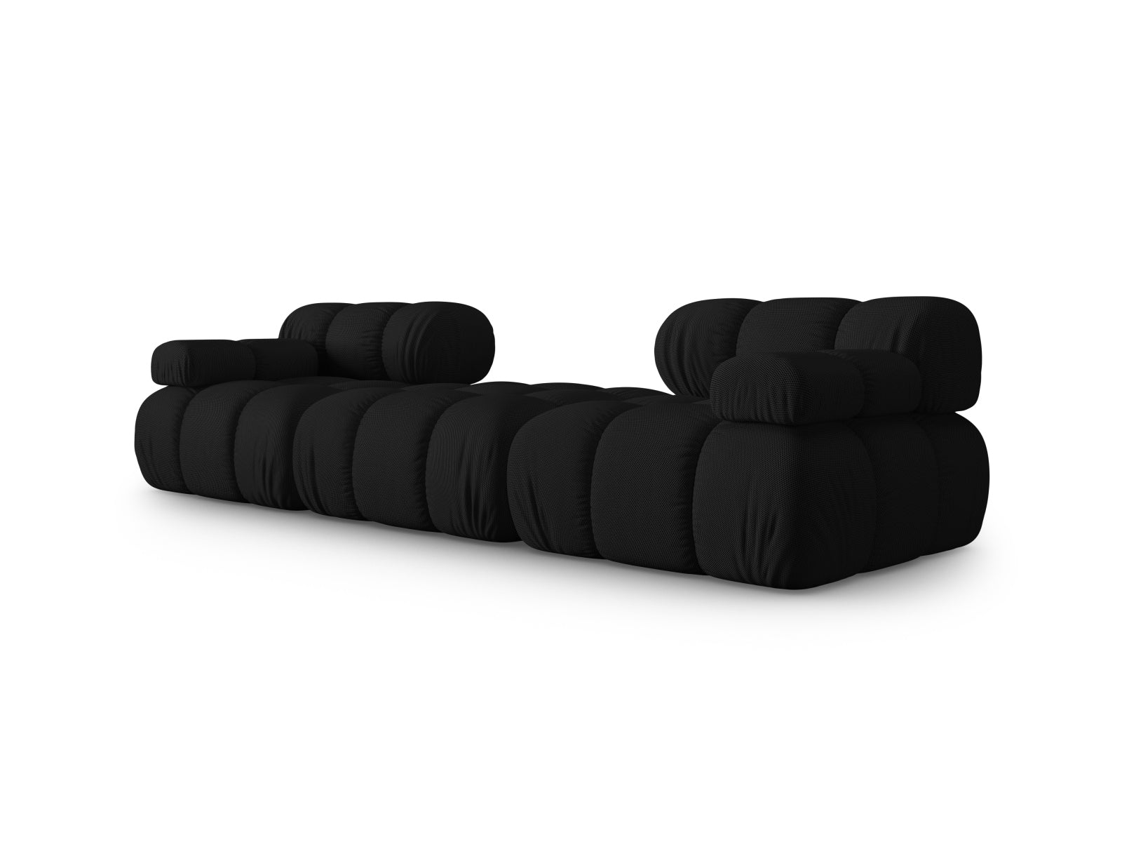 Elegantes Bellis 3-Sitzer Sofa in Schwarz, perfekt für moderne Wohnkonzepte und flexible Raumgestaltungen von Micadoni.