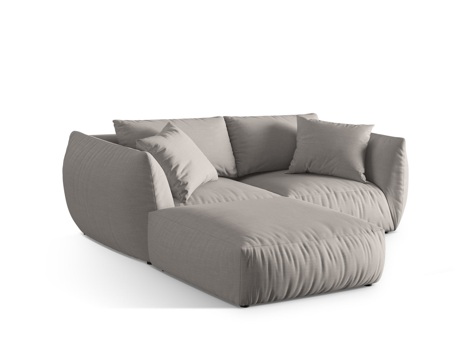 Modernes Chris Modular Ecksofa 4 Sitzer in Natural-LINS, ideal für gemütliche und stilvolle Wohnräume, erhältlich bei Micadoni.
