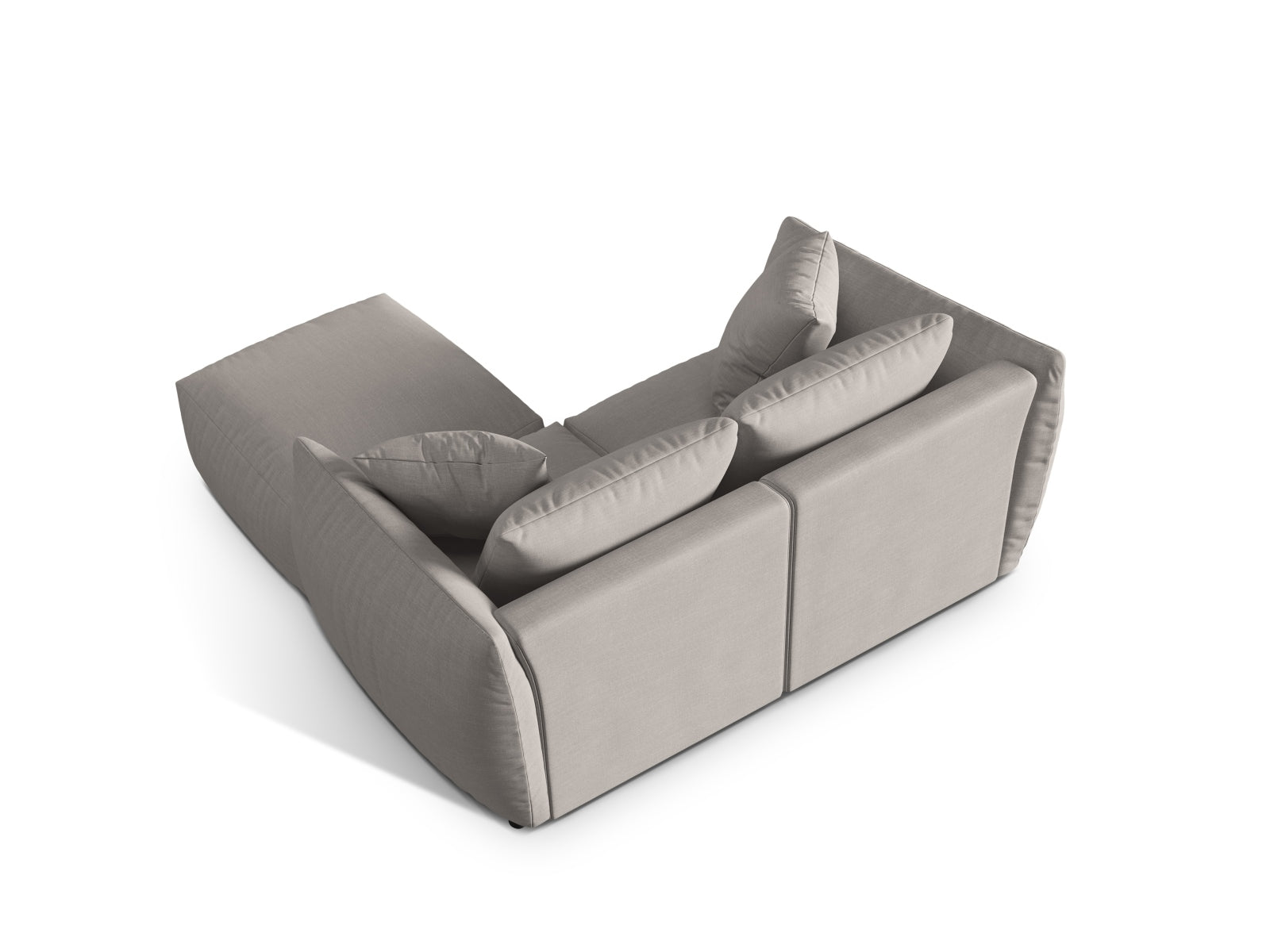 Elegantes Chris Modular Ecksofa 4 Sitzer in Natural-LINS, perfekt für entspannte Abende und stilvolle Einrichtungsideen.