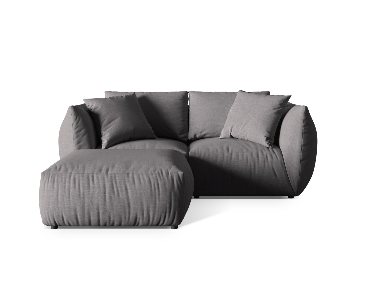 Chris Modular Ecksofa 4 Sitzer in Sand-LINS präsentiert im Onlineshop von KAQTU Design AG. L-Sofa links ist von Micadoni