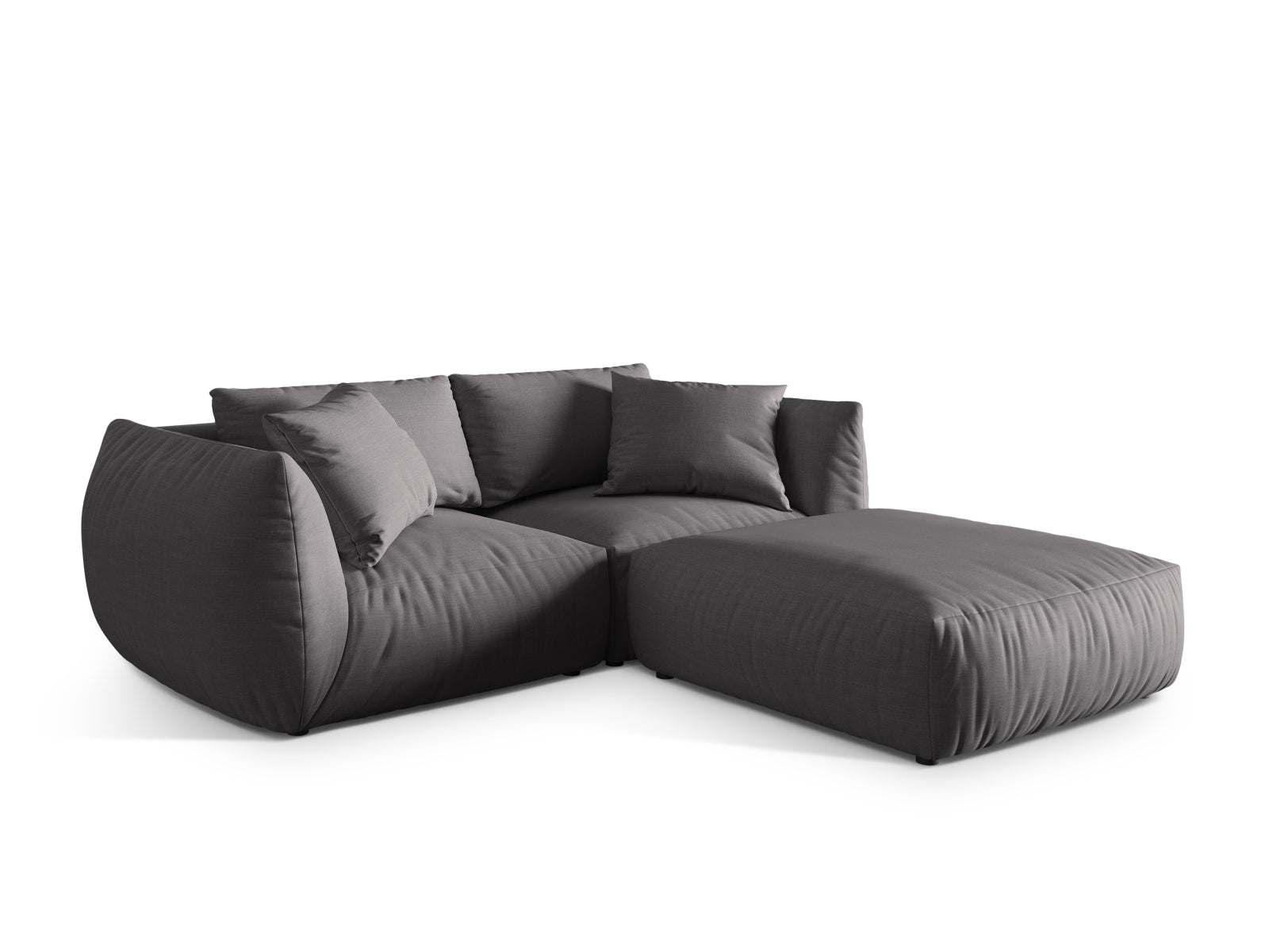 Elegantes Chris Modular Ecksofa in sanften Erdtönen, ideal für moderne Wohnzimmer. L-Sofa links von Micadoni für Komfort und Stil.