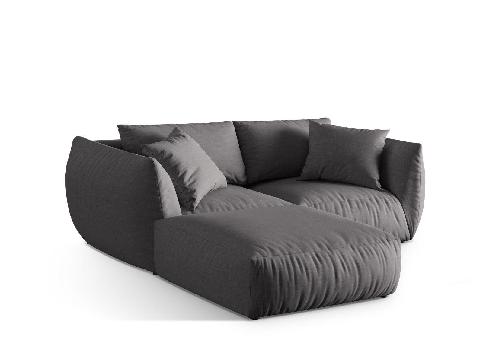 Stylisches Chris Modular Ecksofa in warmen Erdtönen, perfekt für gemütliche Wohnräume. L-Sofa links von Micadoni vereint Funktionalität und Design.