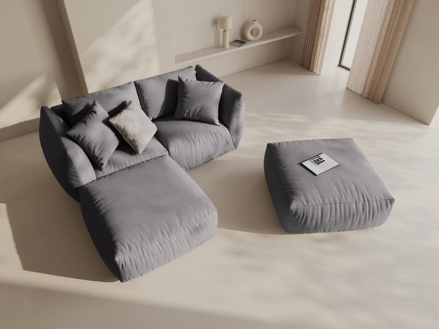 Gemütliches Chris Modular Ecksofa in Sandfarbe, ideal für stilvolle Wohnräume. L-Sofa links von Micadoni, perfekt für entspannte Abende.