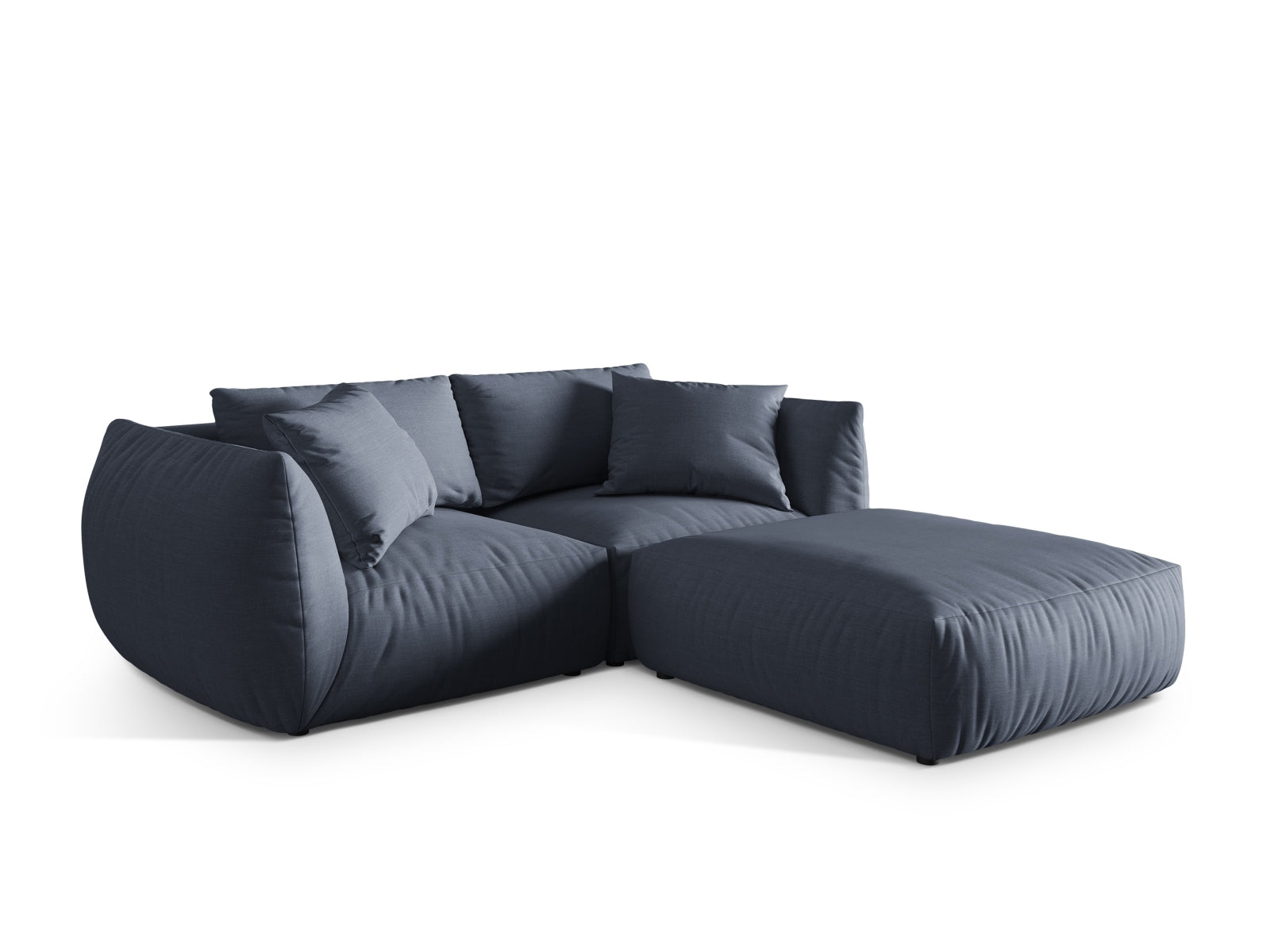 Elegantes Chris Modular Ecksofa in zartem Hellgrün, ideal für stilvolle Wohnzimmer. L-Sofa links von Micadoni für gemütliche Stunden.