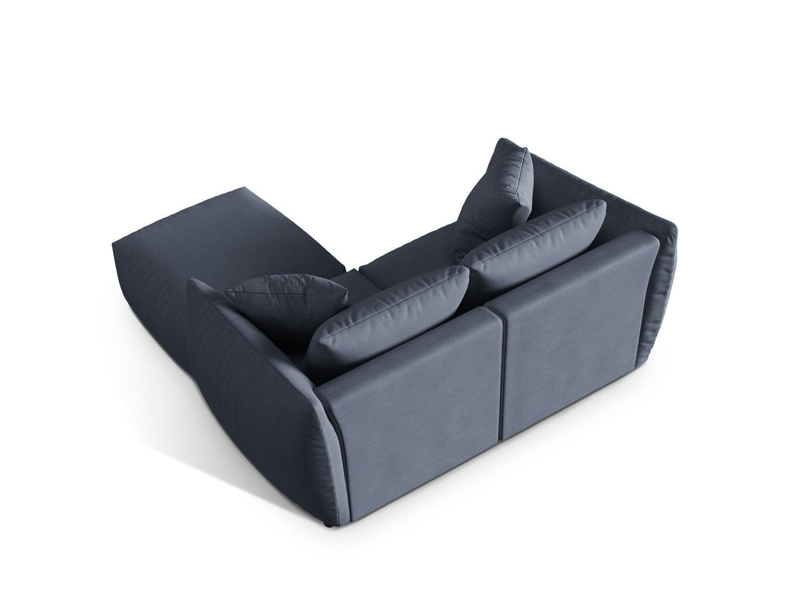 Stylisches Chris Modular Ecksofa in zartem Hellgrün, ideal für gemütliche Stunden im Wohnbereich. L-Sofa links von Micadoni.