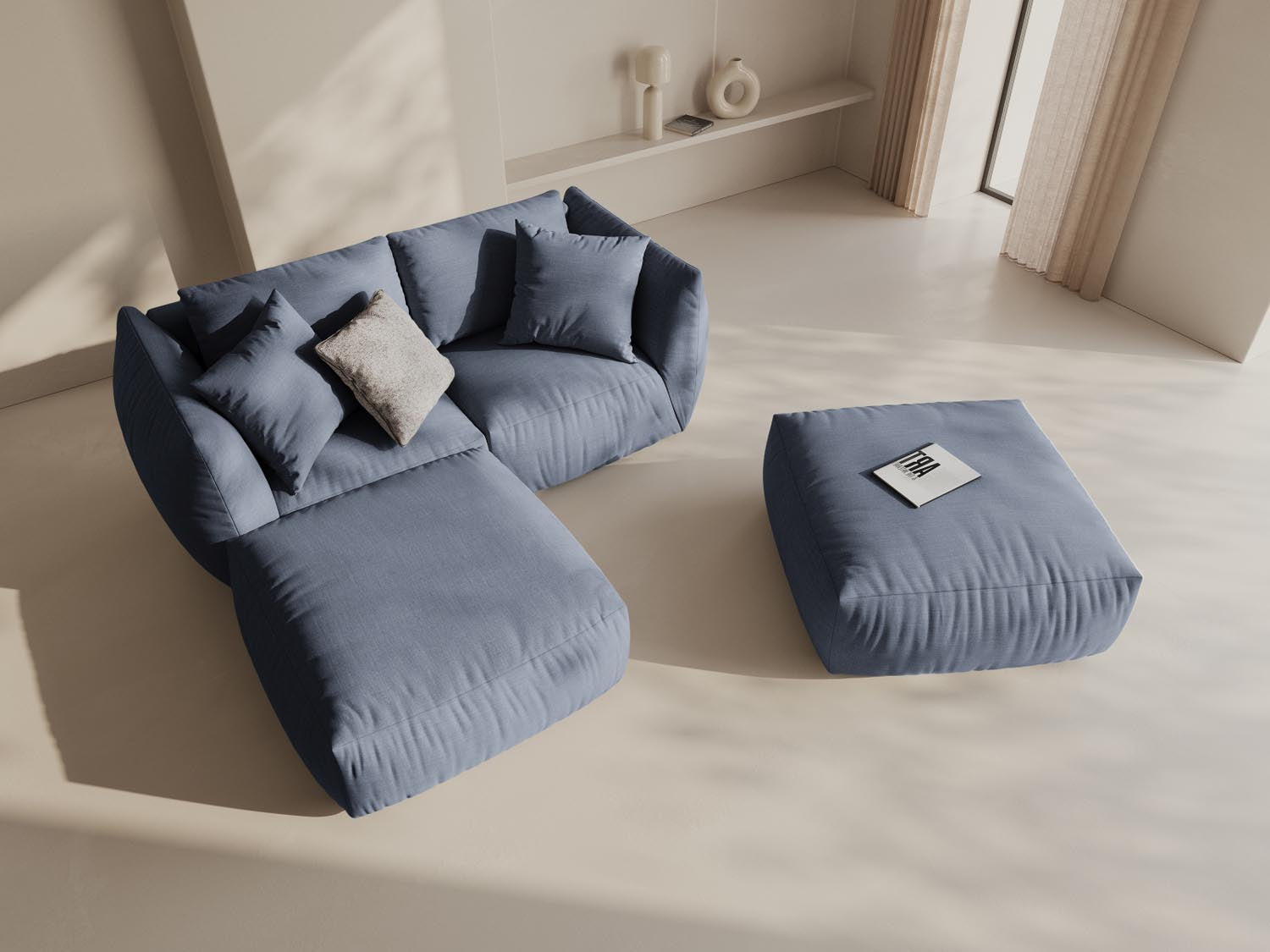 Stylisches Chris Modular Ecksofa in sanftem Hellgrün, ideal für moderne Wohnräume. L-Sofa links von Micadoni, perfekt für entspannte Abende.