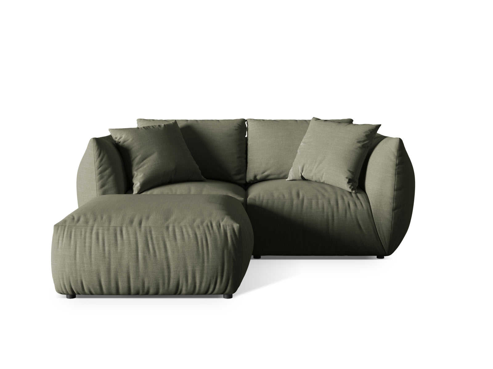 Chris Modular Ecksofa 4 Sitzer in Muted Blue-LINS präsentiert im Onlineshop von KAQTU Design AG. L-Sofa links ist von Micadoni