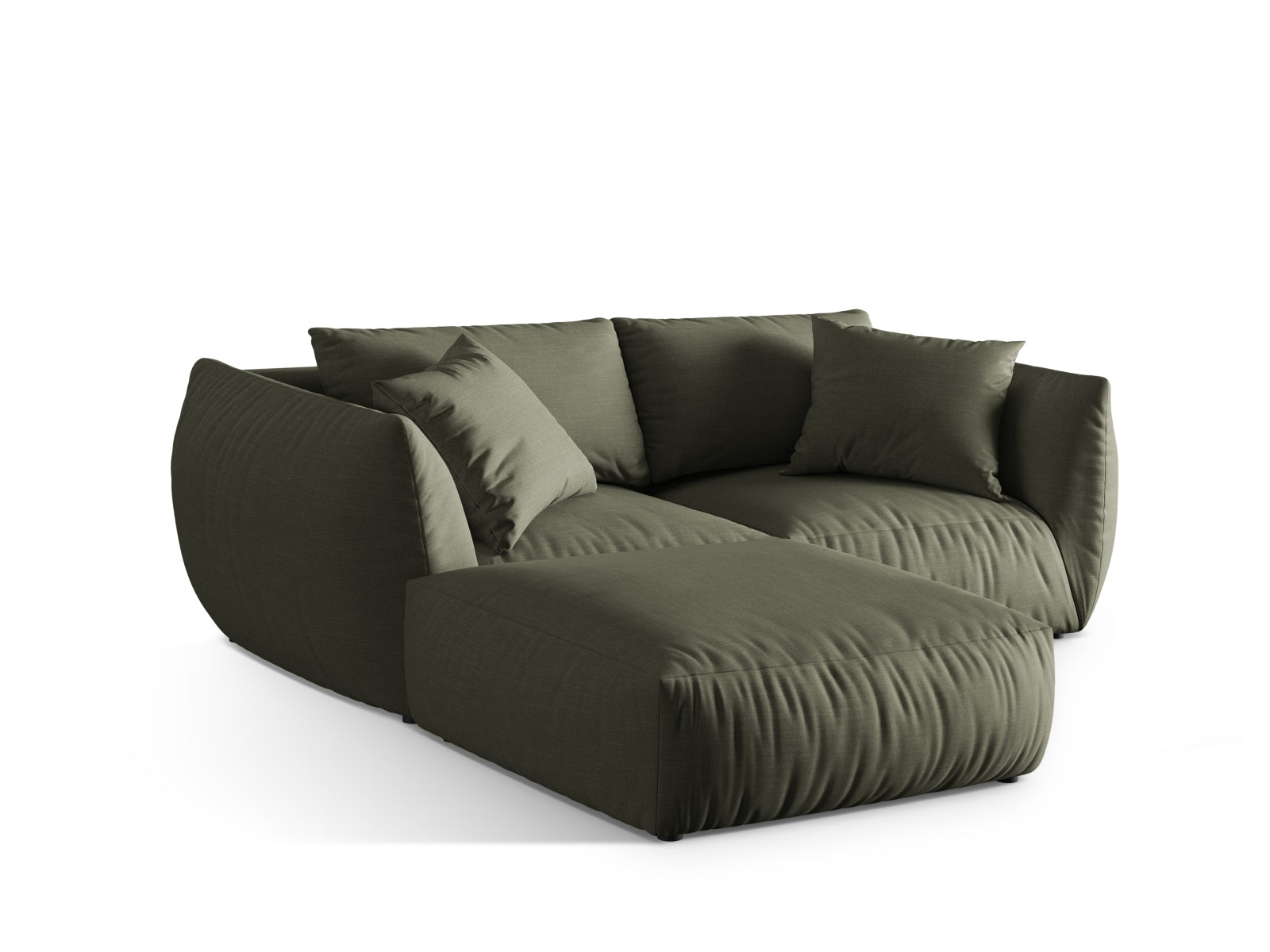 Elegantes Chris Modular Ecksofa in sanftem Blau, ideal für stilvolle Wohnräume. Linksseitige L-Form von Micadoni für maximalen Sitzkomfort.
