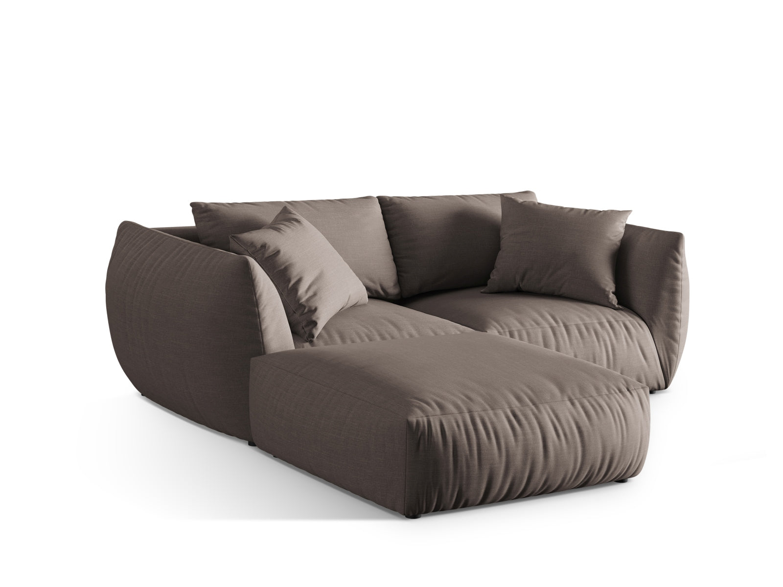 Stylisches Chris Modular Ecksofa in Warm Grey, 4-Sitzer, linksseitig, ideal für moderne Wohnräume und gemütliche Entspannung, erhältlich bei Micadoni.