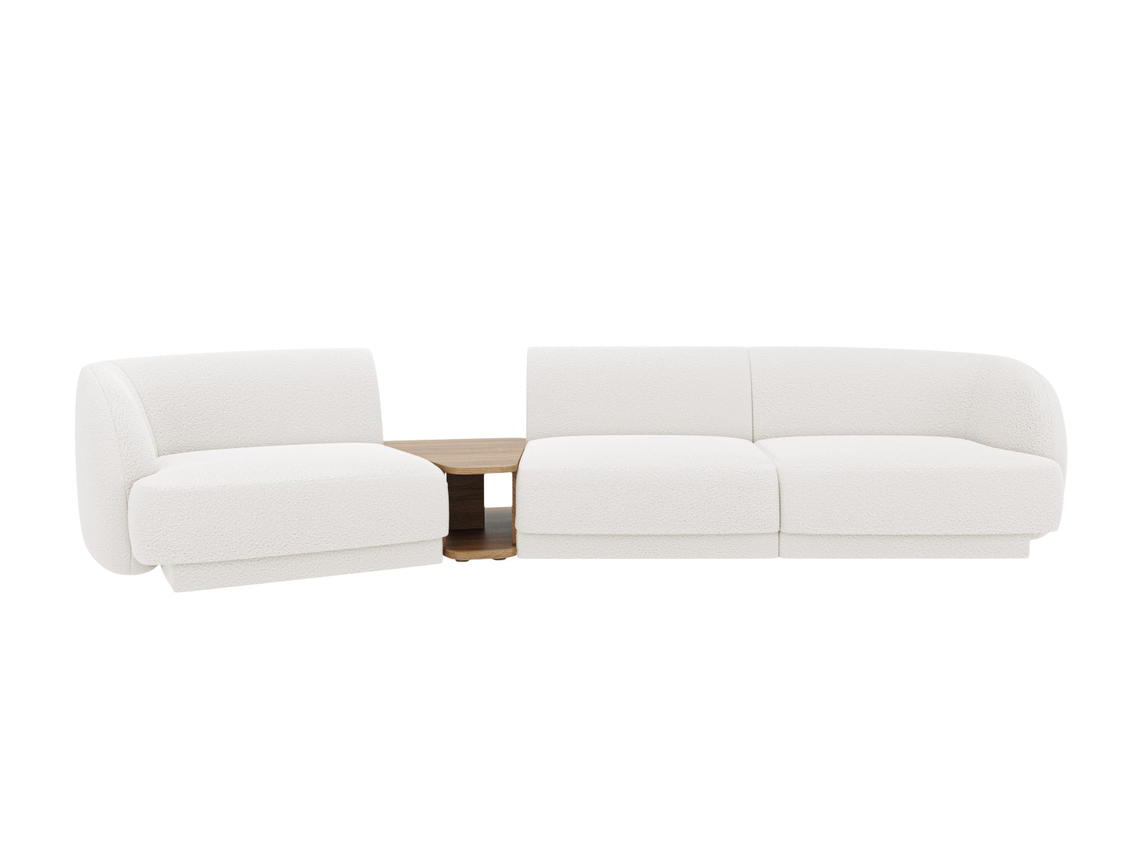 Miley Modulares Sofa links 3 Sitzer in White-Baloo präsentiert im Onlineshop von KAQTU Design AG. L-Sofa links ist von Micadoni
