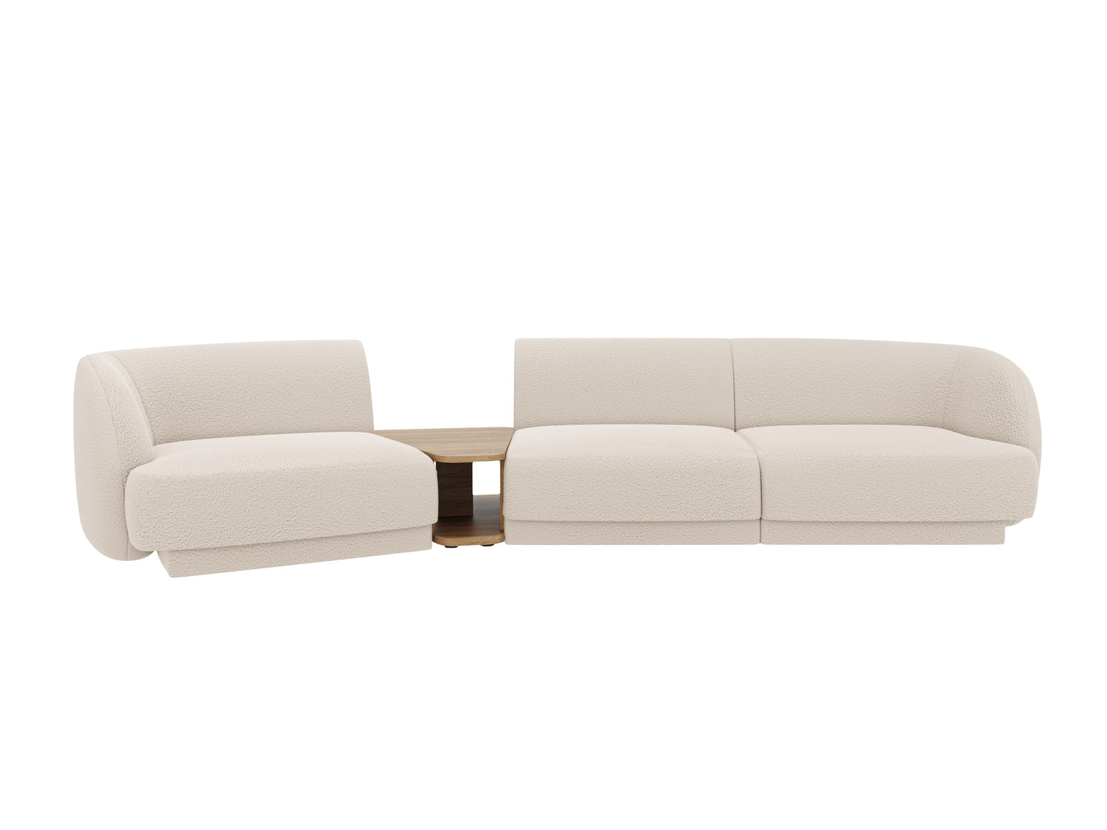 Miley Modulares Sofa links 3 Sitzer in Beige-Baloo präsentiert im Onlineshop von KAQTU Design AG. L-Sofa links ist von Micadoni