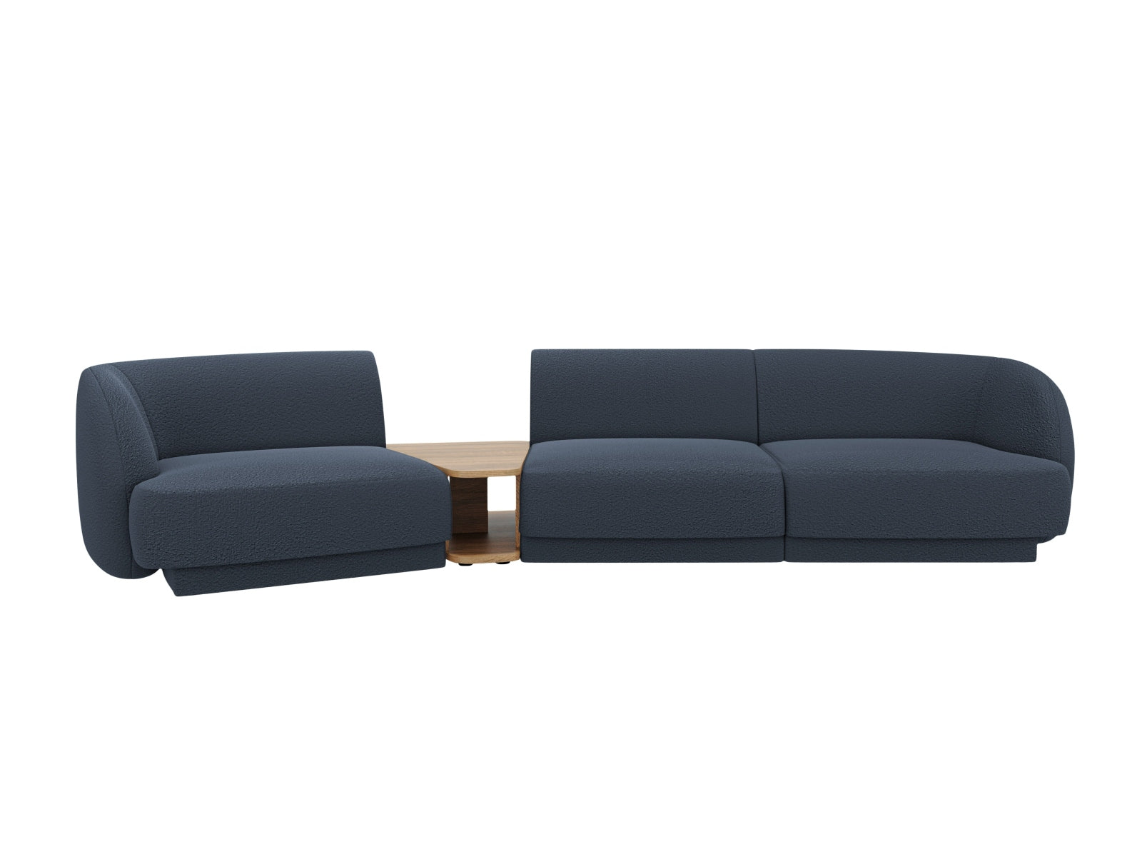 Miley Modulares Sofa links 3 Sitzer in Dark Blue-Baloo präsentiert im Onlineshop von KAQTU Design AG. L-Sofa links ist von Micadoni