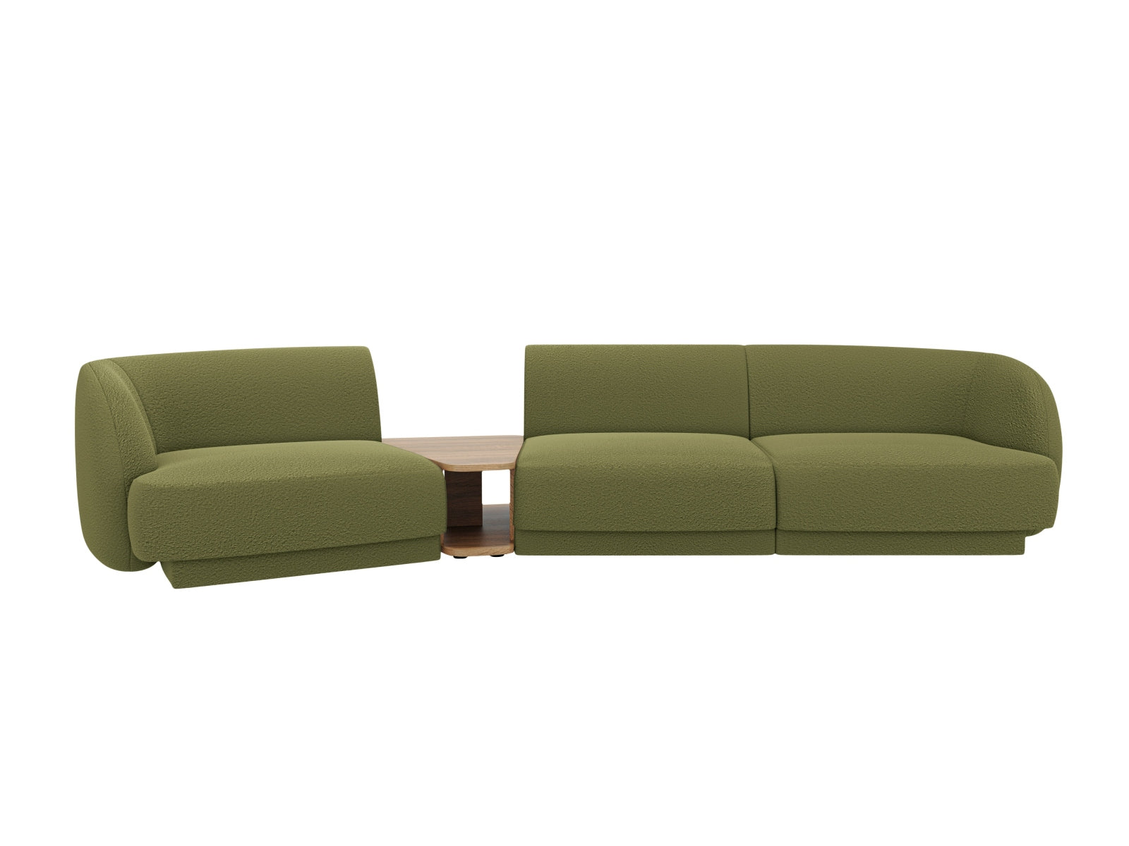 Miley Modulares Sofa links 3 Sitzer in Dark Olive Green-Baloo präsentiert im Onlineshop von KAQTU Design AG. L-Sofa links ist von Micadoni