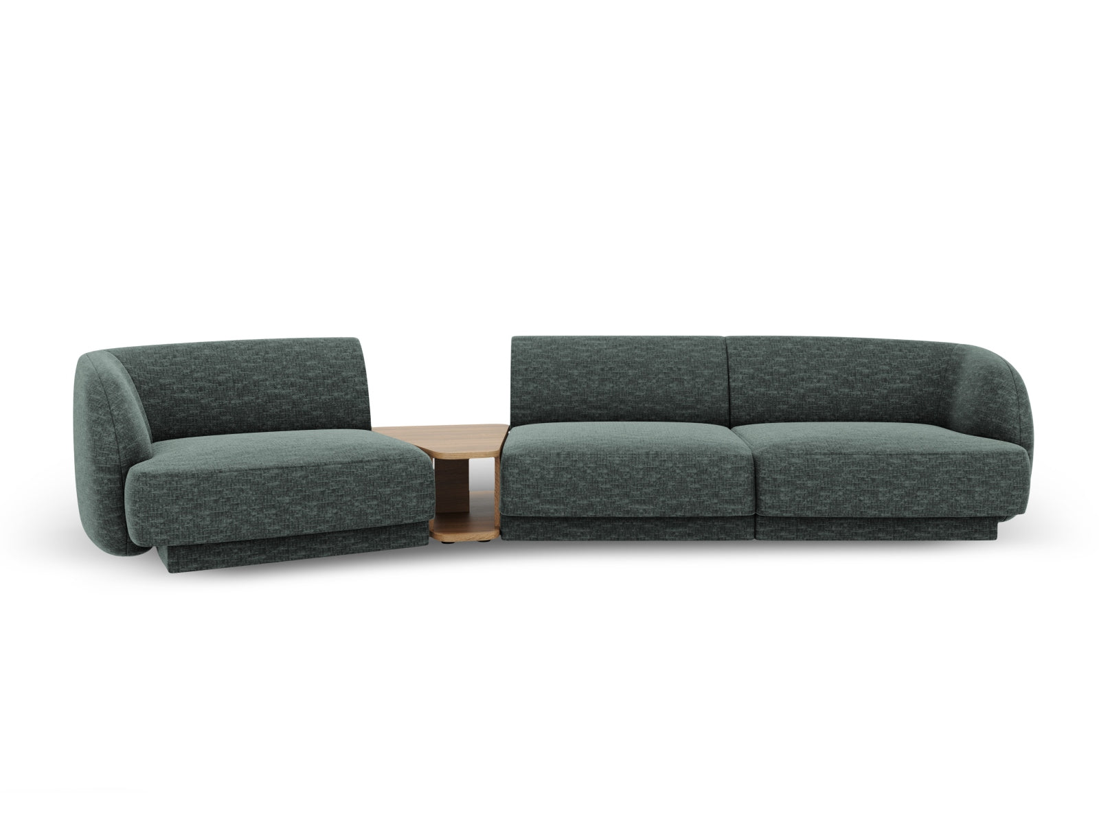 Elegantes Miley 3-Sitzer L-Sofa in Petrol-Haga, ideal für stilvolle Wohnräume und entspannte Stunden, erhältlich bei Micadoni.
