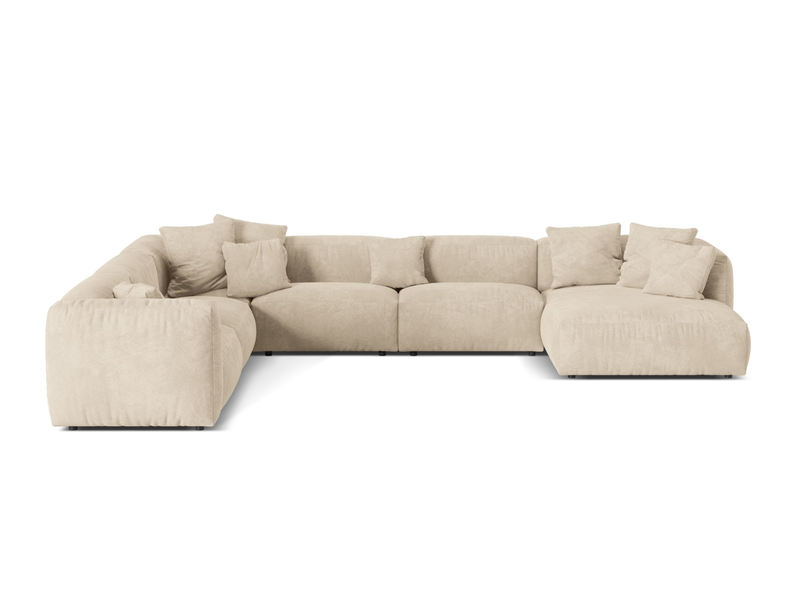 Elegantes 6-Sitzer Ecksofa Martina in linker Variante, perfekt für gesellige Runden und modernes Wohndesign.