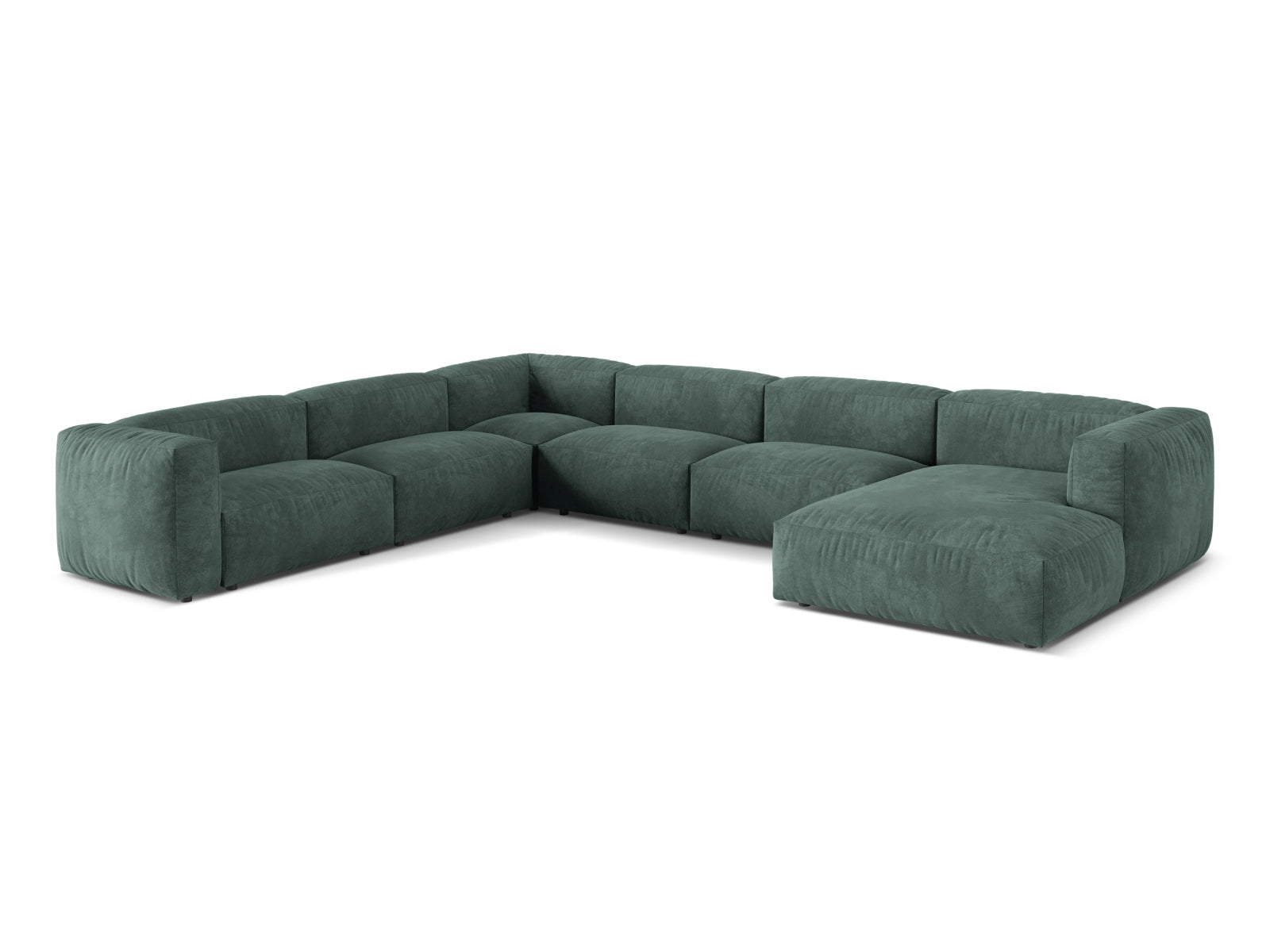 Elegantes 6-Sitzer Ecksofa Martina in linker Variante, perfekt für gesellige Runden und modernes Wohndesign. Komfortabel und stilvoll.