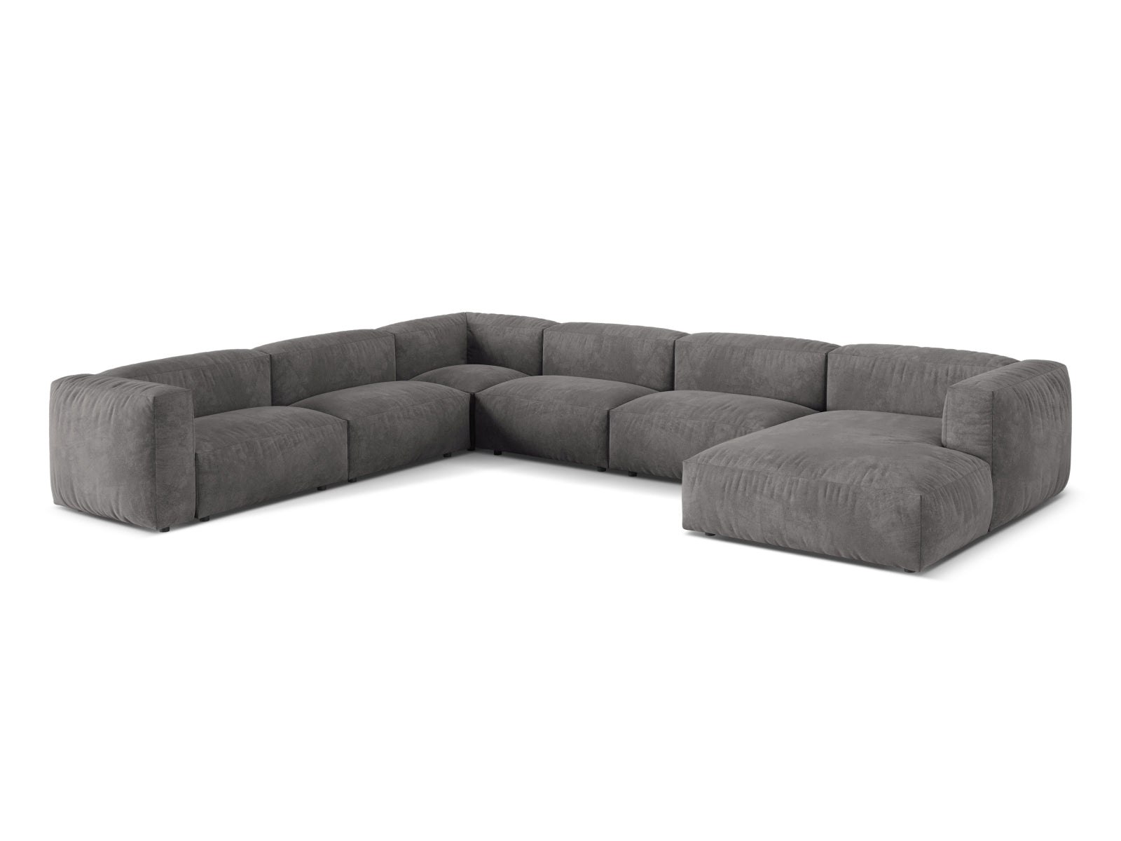 Stilvolles 6-Sitzer Ecksofa Martina in linker Ausführung, ideal für gesellige Abende und zeitgemäße Einrichtung.