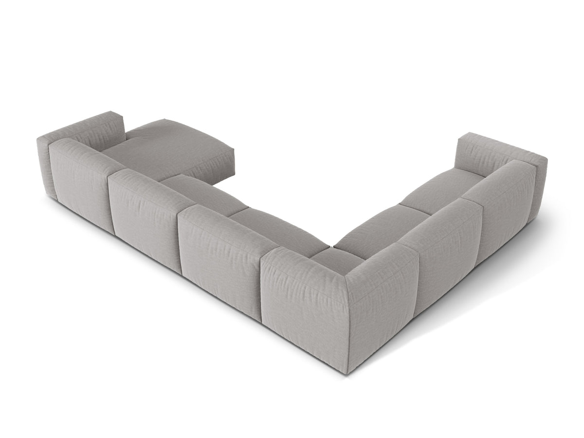 6-Sitzer Ecksofa links modular Martina in Light Grey-Boston präsentiert im Onlineshop von KAQTU Design AG. Ecksofa links ist von Micadoni