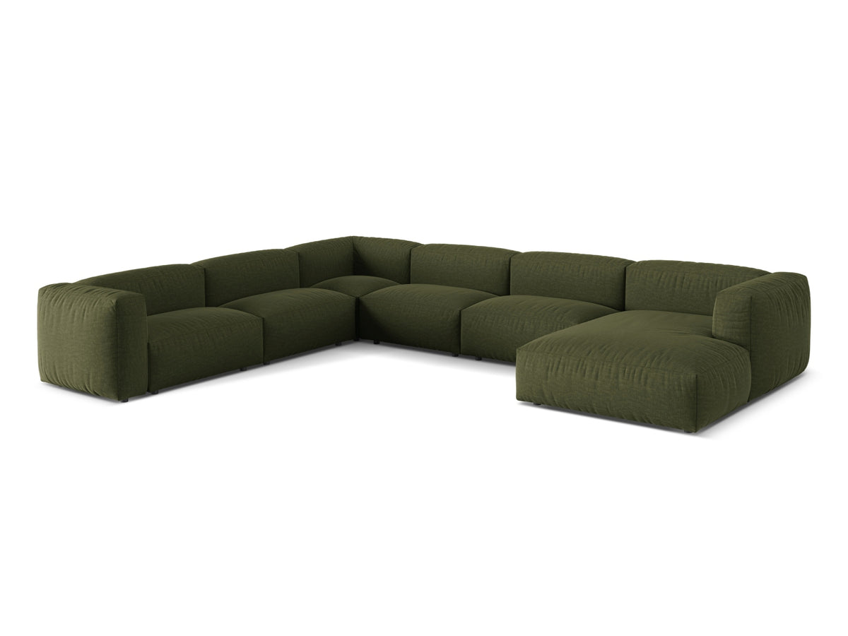 6-Sitzer Ecksofa links modular Martina in Green-Boston präsentiert im Onlineshop von KAQTU Design AG. Ecksofa links ist von Micadoni