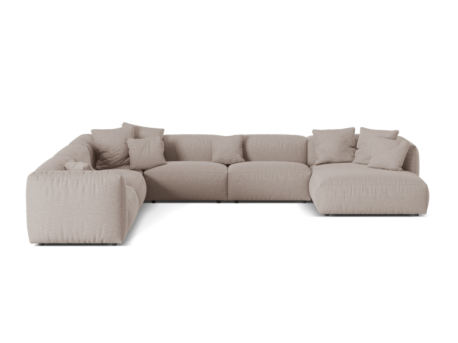 Elegantes 6-Sitzer Ecksofa Martina in linker Ausführung, ideal für gesellige Abende und modernes Wohndesign.