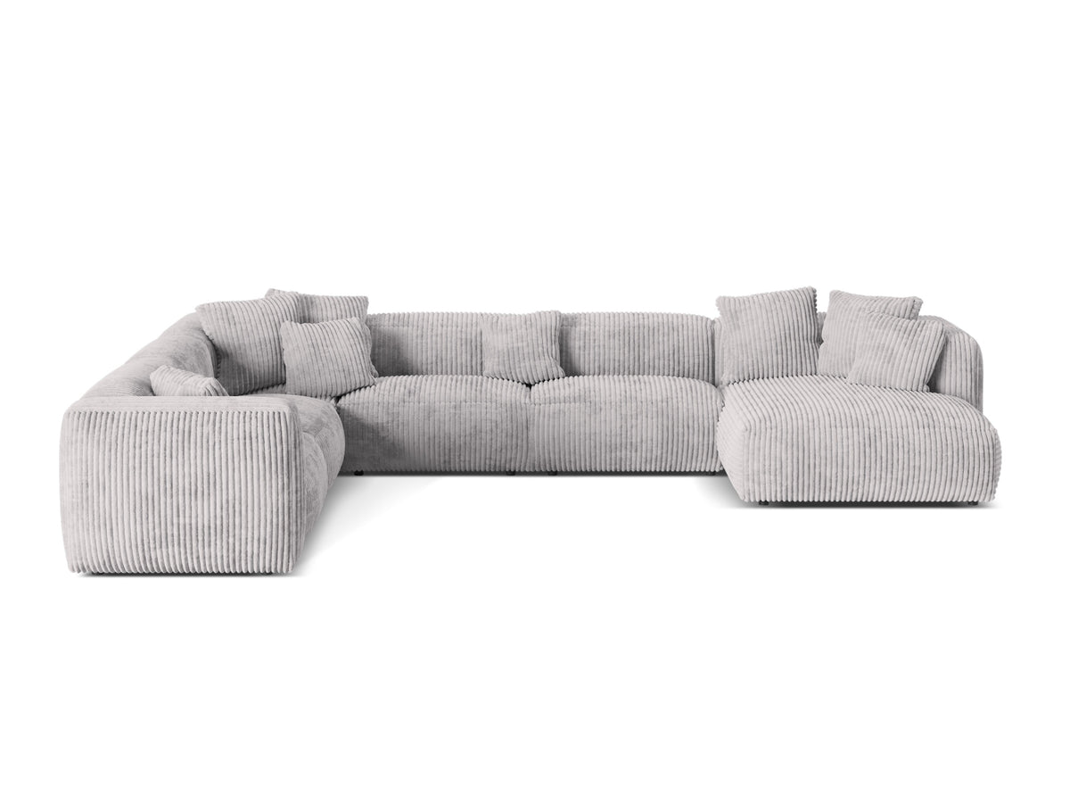 6-Sitzer Ecksofa links modular Martina in Light Grey-Tilia präsentiert im Onlineshop von KAQTU Design AG. Ecksofa links ist von Micadoni