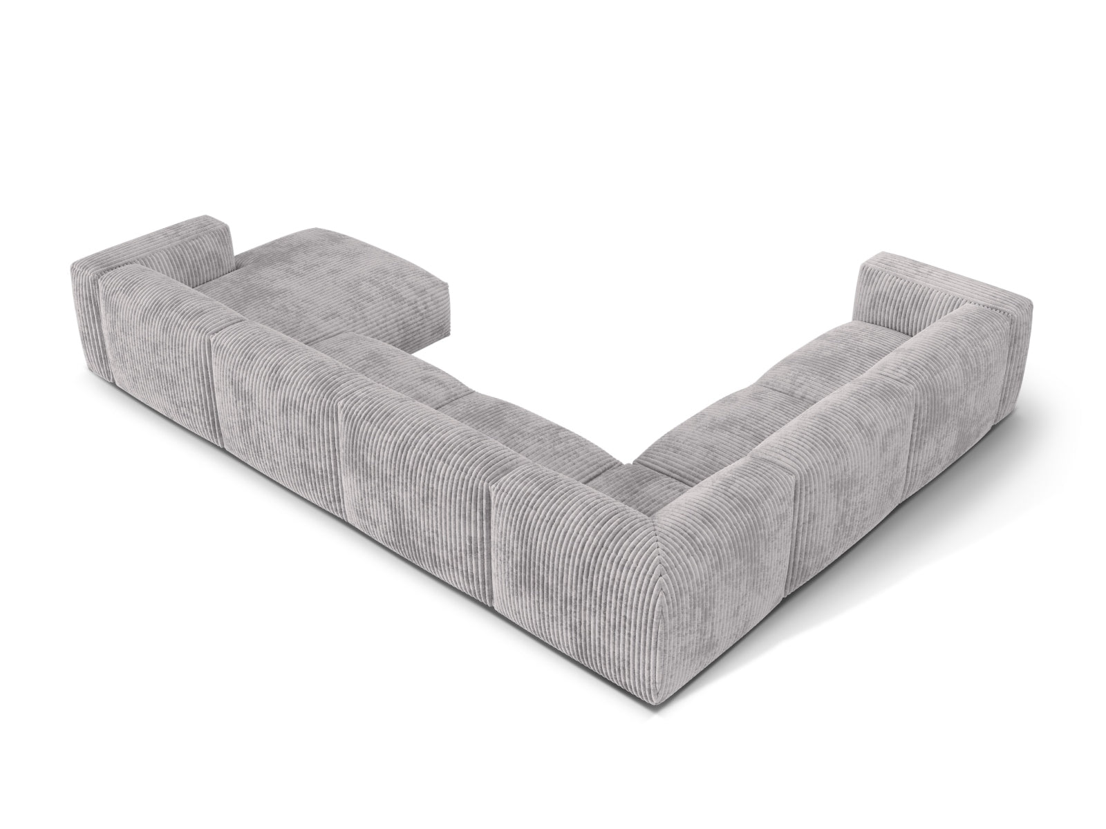 Elegantes 6-Sitzer Ecksofa Martina in linker Ausführung, ideal für gesellige Abende und modernes Wohndesign.
