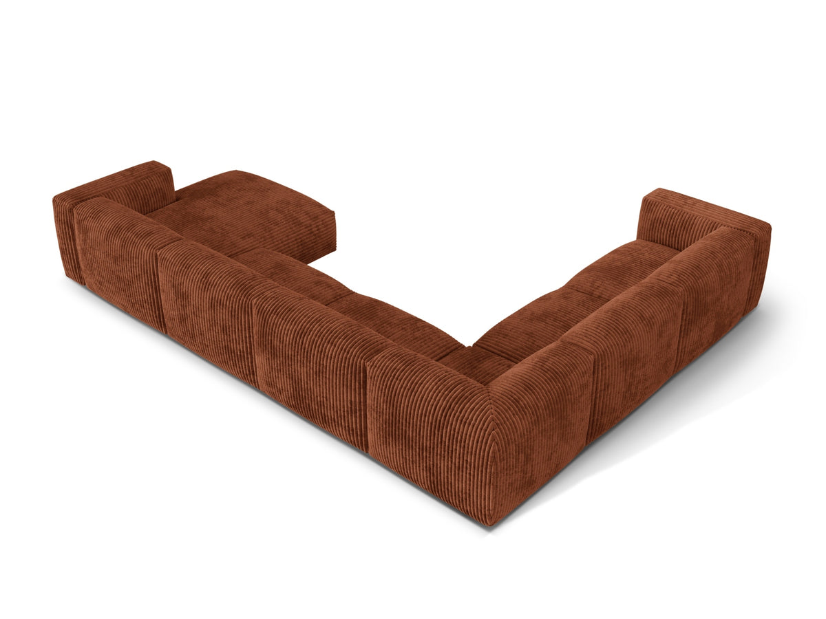 6-Sitzer Ecksofa links modular Martina in Brick-Tilia präsentiert im Onlineshop von KAQTU Design AG. Ecksofa links ist von Micadoni