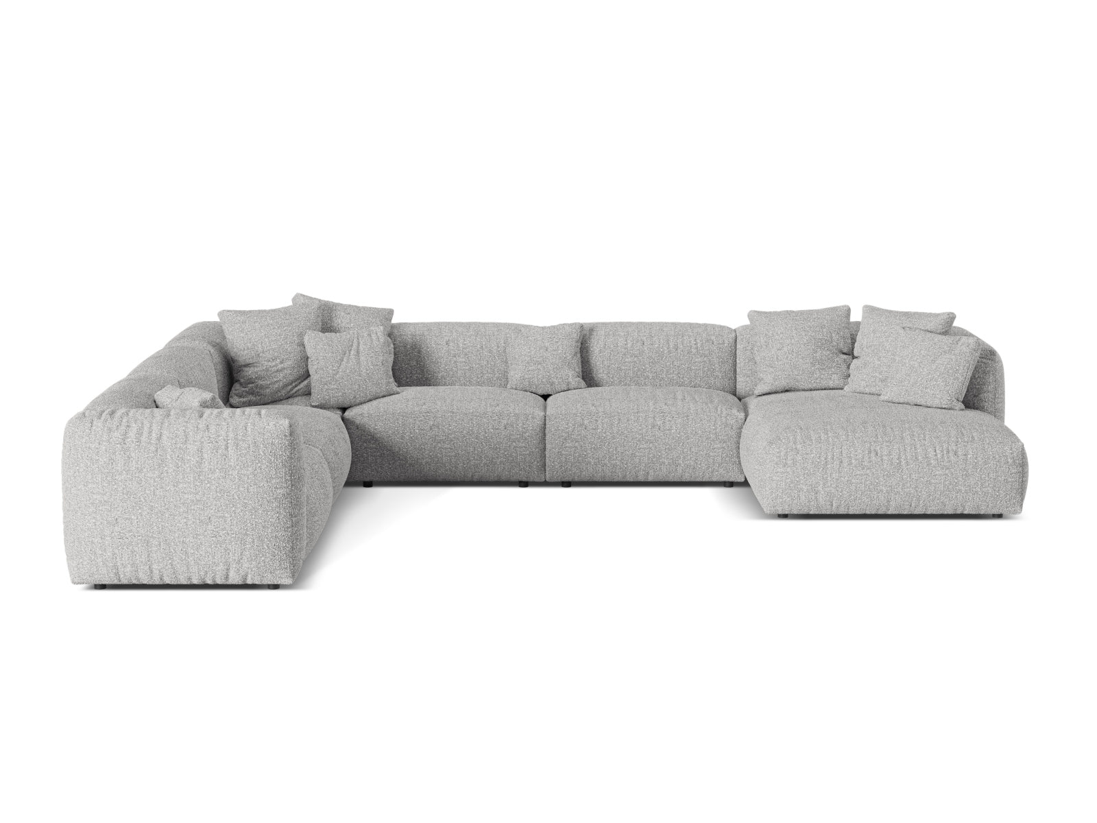 Elegantes 6-Sitzer Ecksofa Martina in linker Variante, perfekt für stilvolle Wohnräume und gesellige Stunden. Bequem und modern.