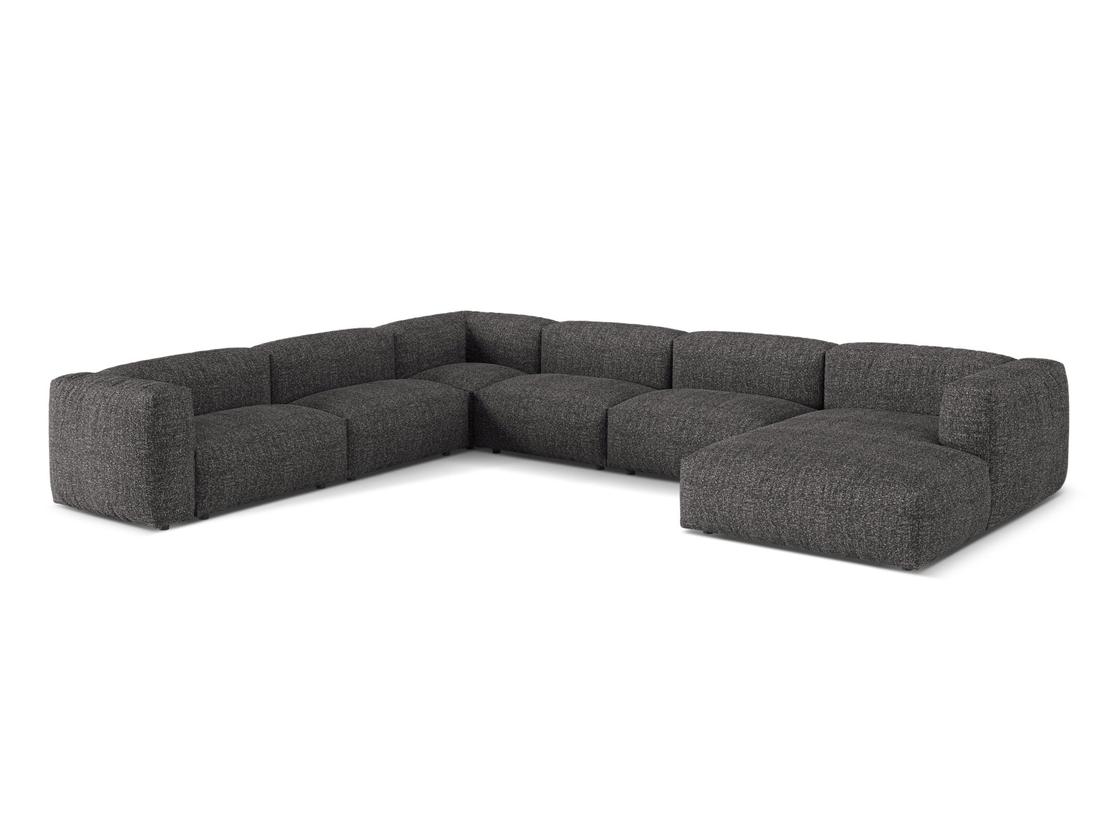 Elegantes 6-Sitzer Ecksofa Martina in modischem Look, ideal für gesellige Abende und gemütliche Momente im Wohnbereich.