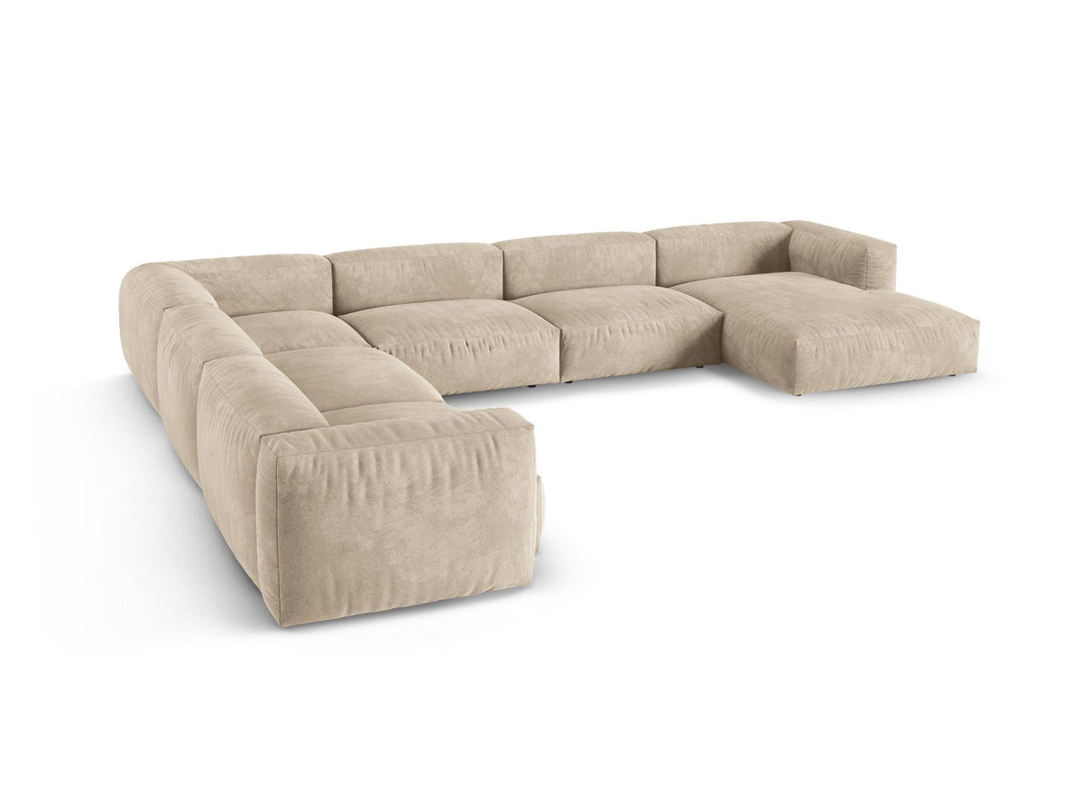 6-Sitzer Modular Ecksofa links XL Martina in Light Beige-Vogue präsentiert im Onlineshop von KAQTU Design AG. Ecksofa links ist von Micadoni