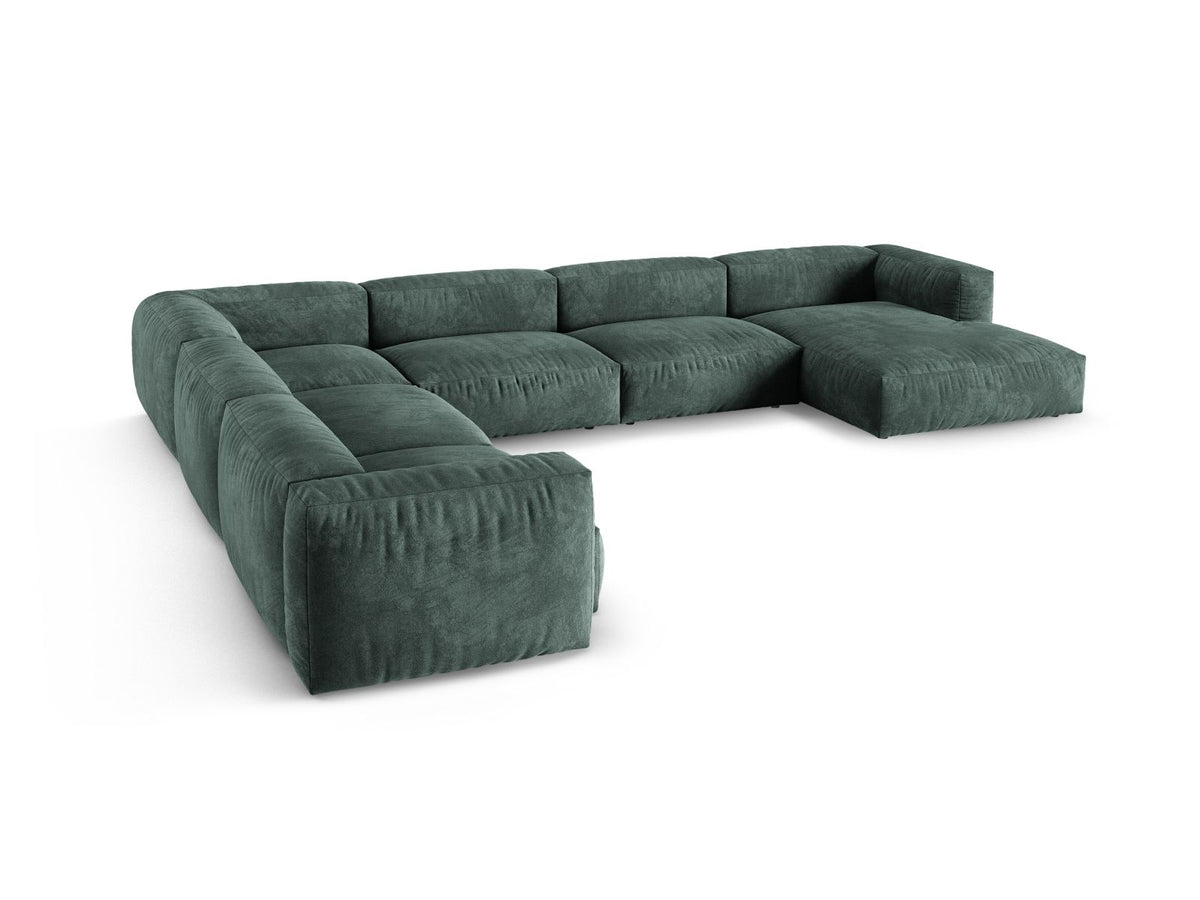6-Sitzer Modular Ecksofa links XL Martina in Petrol-Vogue präsentiert im Onlineshop von KAQTU Design AG. Ecksofa links ist von Micadoni