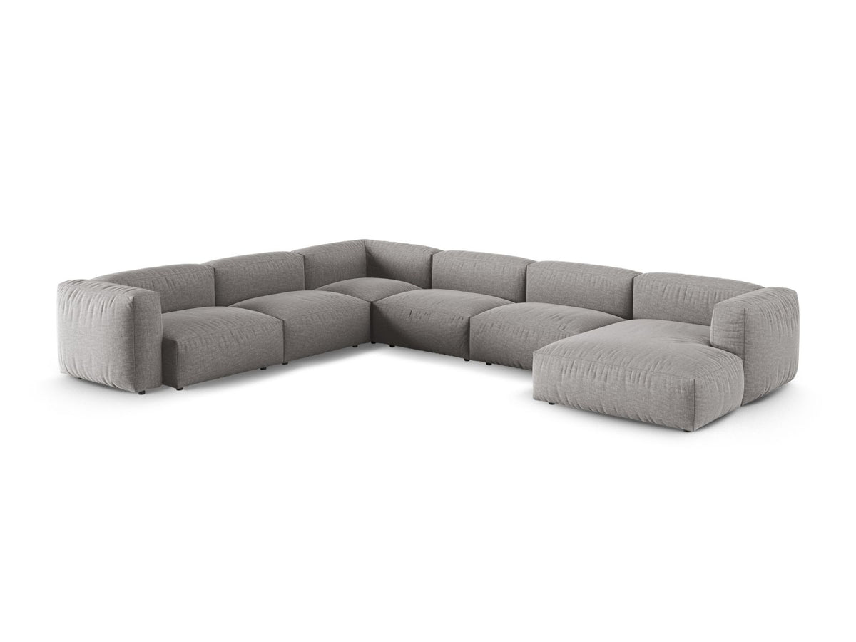 6-Sitzer Ecksofa links modular XL Martina in Light Grey-Boston präsentiert im Onlineshop von KAQTU Design AG. Ecksofa links ist von Micadoni