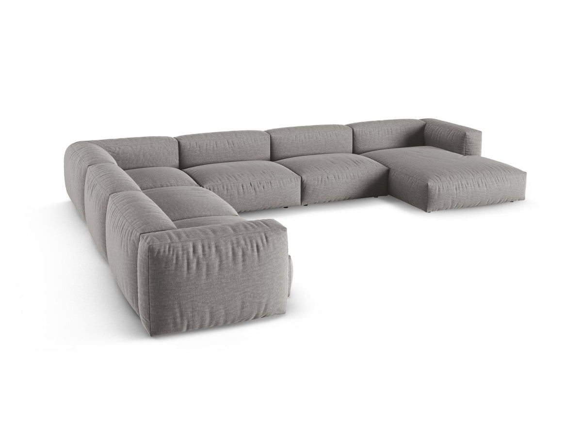 6-Sitzer Ecksofa links modular XL Martina in Light Grey-Boston präsentiert im Onlineshop von KAQTU Design AG. Ecksofa links ist von Micadoni