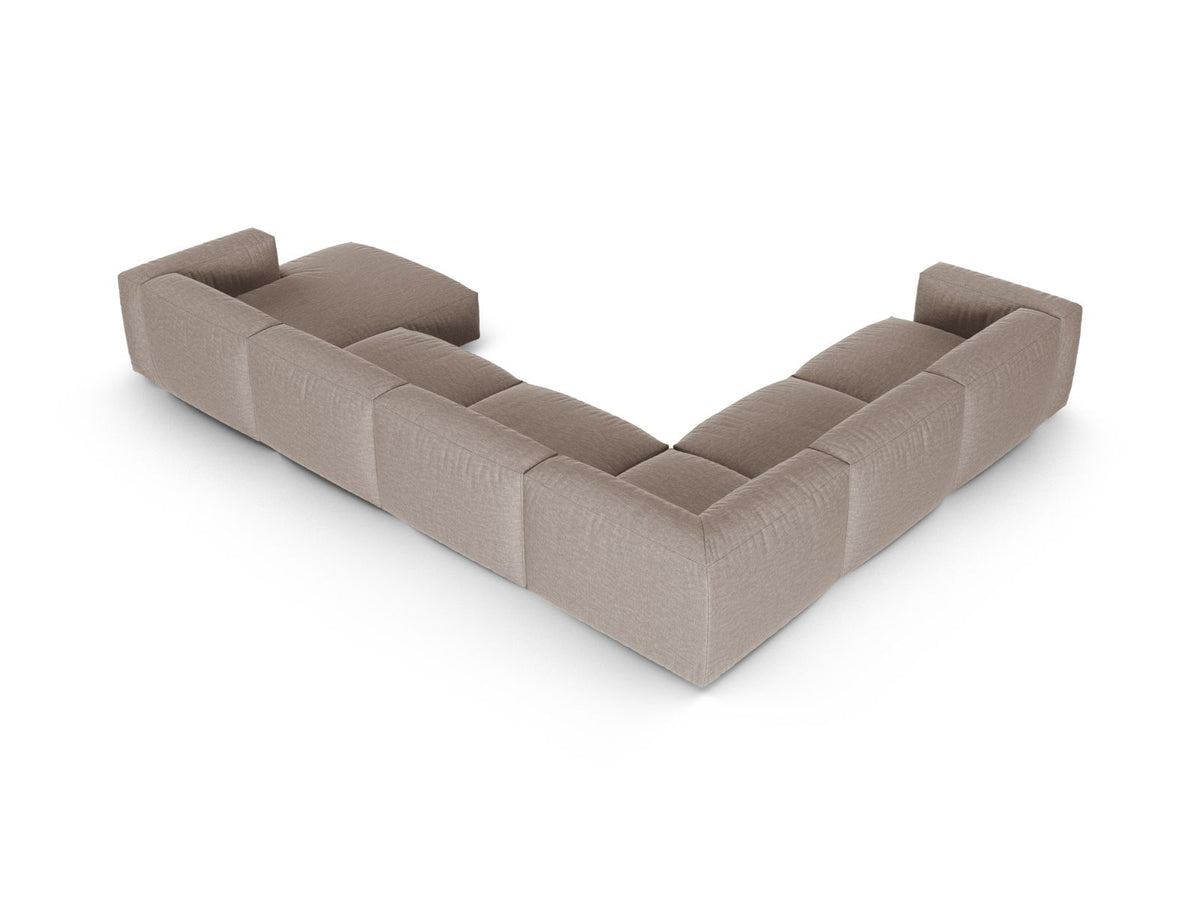 6-Sitzer Ecksofa links modular XL Martina in Dark Beige-Boston präsentiert im Onlineshop von KAQTU Design AG. Ecksofa links ist von Micadoni