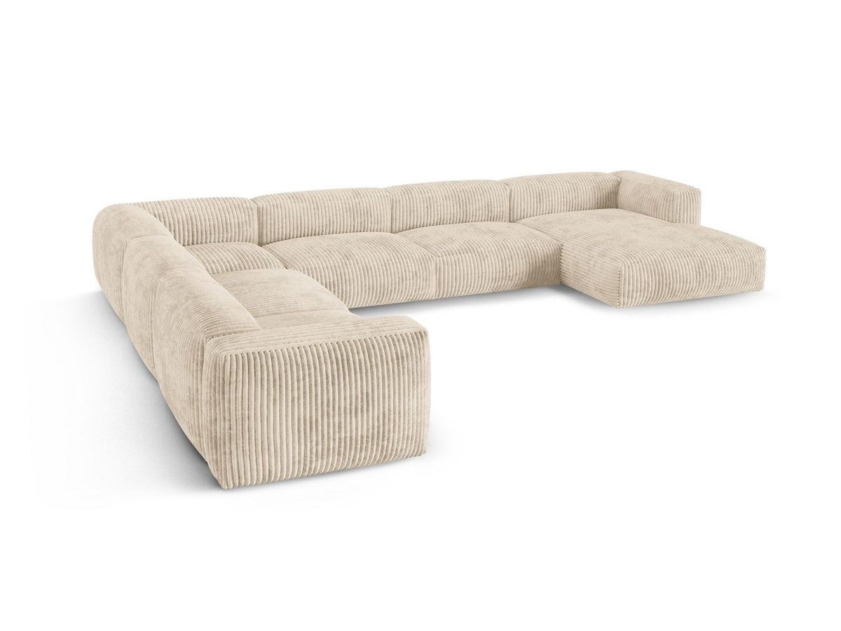 6-Sitzer Ecksofa links modular XL Martina in Light Beige-Tilia präsentiert im Onlineshop von KAQTU Design AG. Ecksofa links ist von Micadoni