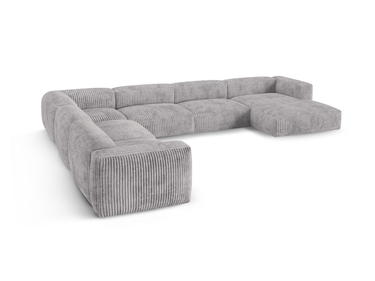 6-Sitzer Ecksofa links modular XL Martina in Light Grey-Tilia präsentiert im Onlineshop von KAQTU Design AG. Ecksofa links ist von Micadoni