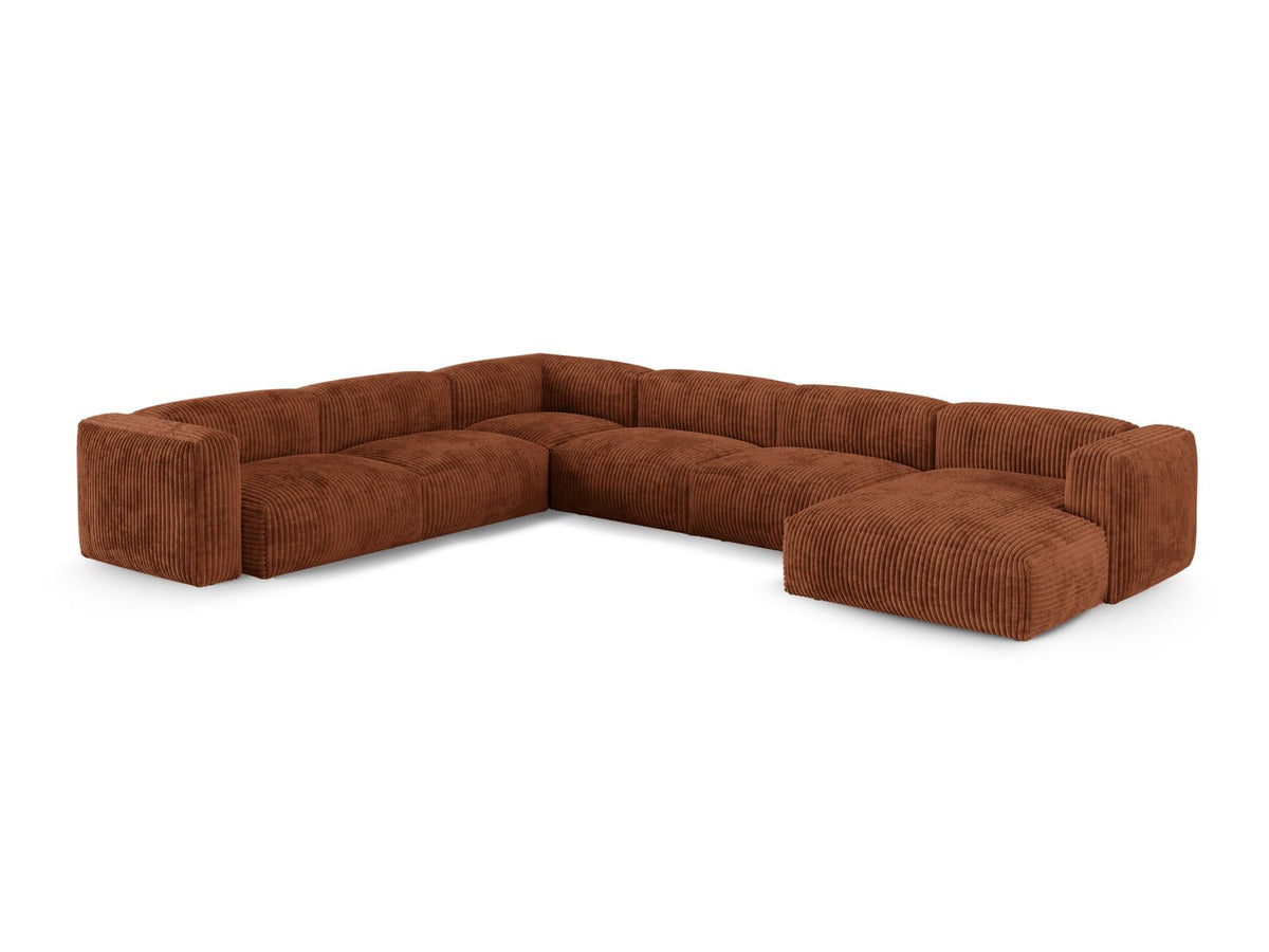 6-Sitzer Ecksofa links modular XL Martina in Brick-Tilia präsentiert im Onlineshop von KAQTU Design AG. Ecksofa links ist von Micadoni