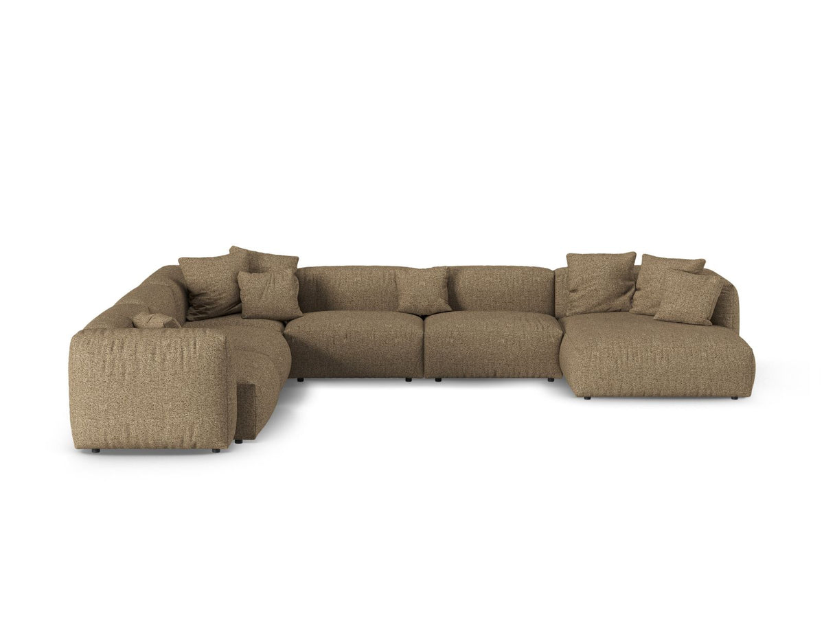 6-Sitzer Modular Ecksofa links XL Martina in Cappuccino-Monet präsentiert im Onlineshop von KAQTU Design AG. Ecksofa links ist von Micadoni