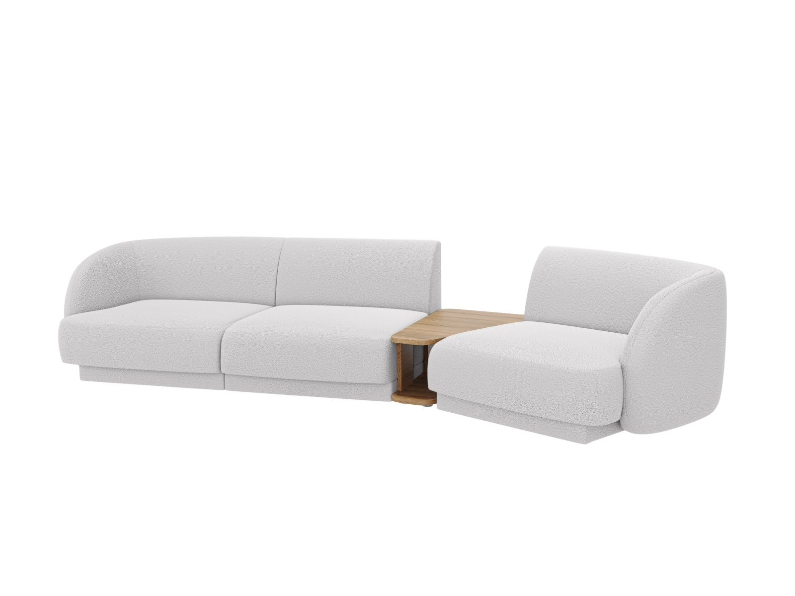 Modernes 3-Sitzer Sofa Miley in sanftem Grau, rechte Ausführung, perfekt für gemütliche Abende und stilvolle Einrichtungsideen.