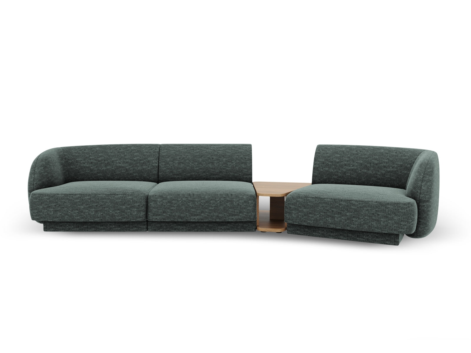 Elegantes, modulares 3-Sitzer Sofa Miley in trendigem Petrol-Haga, rechtsseitig, ideal für stilvolle und komfortable Wohnräume von Micadoni.
