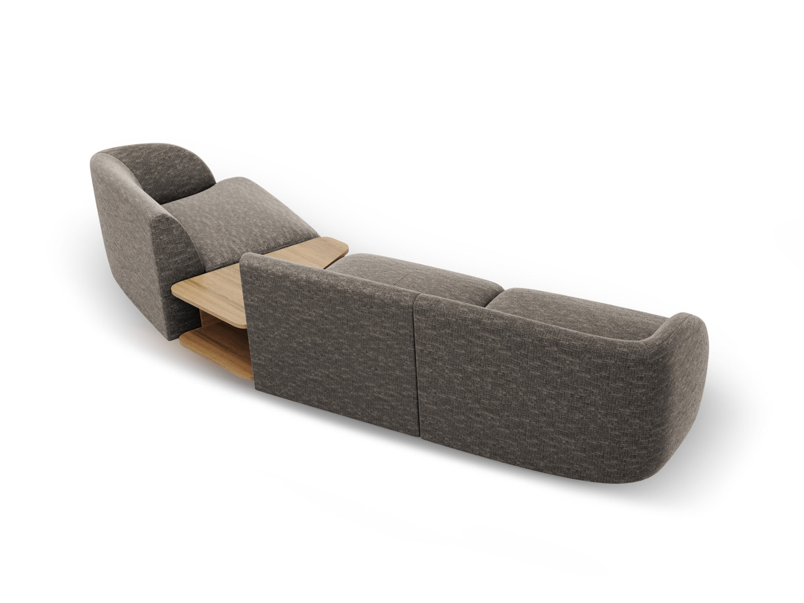 Elegantes, modulares L-Sofa in Grau von Micadoni, 3-Sitzer, ideal für moderne Wohnkonzepte und gemütliche Abende.