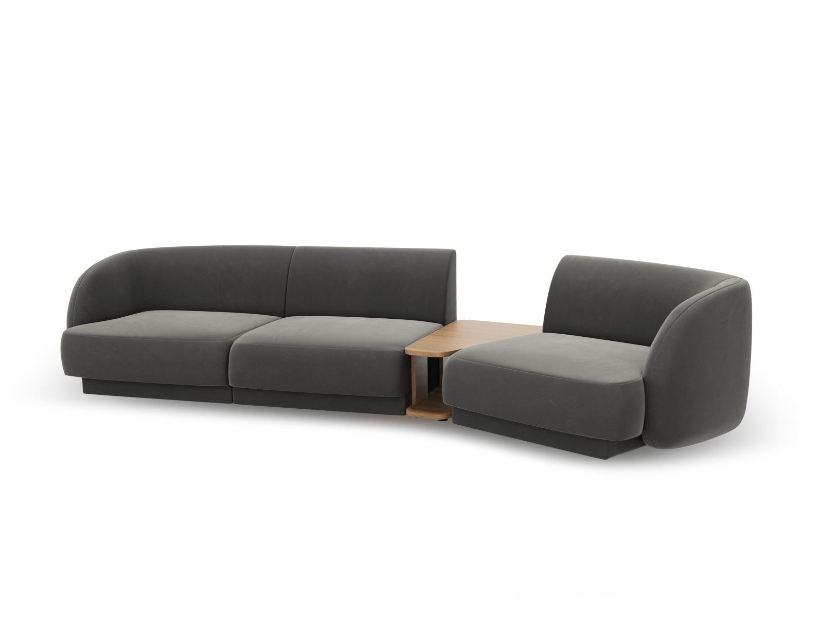 Stylisches, graues 3-Sitzer Sofa von Micadoni, perfekt für individuelle Wohnkonzepte und gemütliche Stunden im Wohnzimmer.
