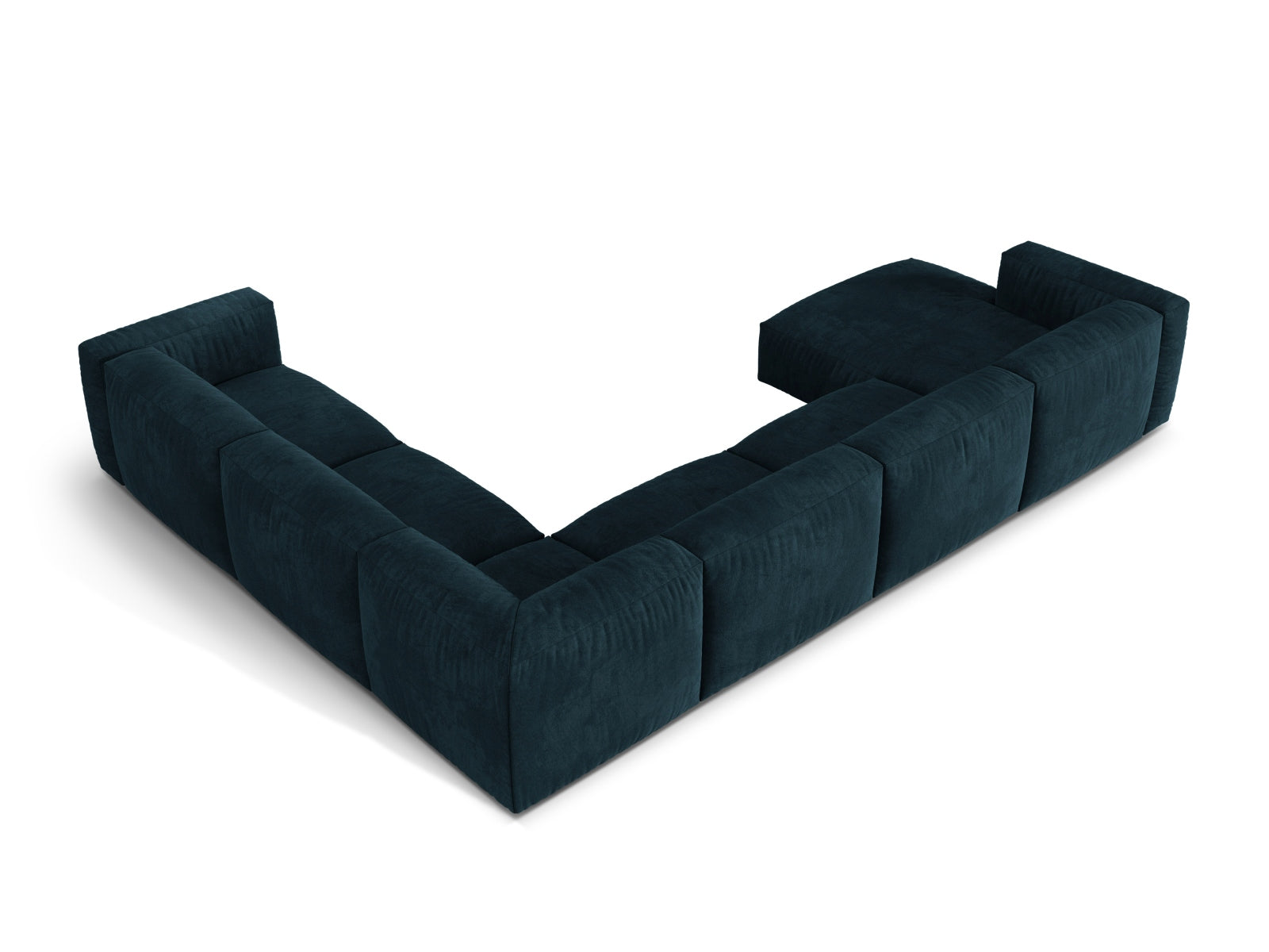 Elegantes XL Ecksofa Martina in tiefem Petrol, ideal für große Räume und gesellige Zusammenkünfte mit Familie und Freunden.