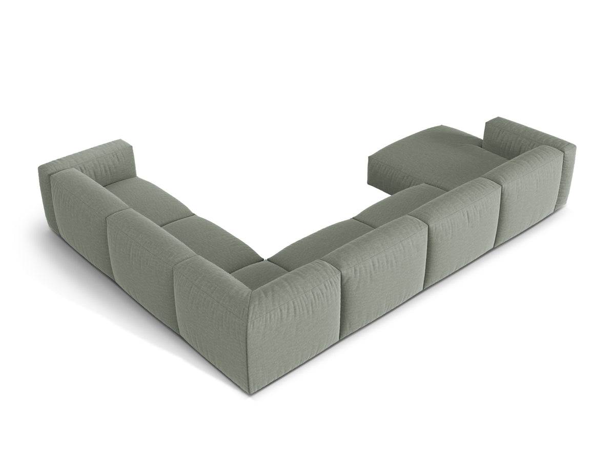 6-Sitzer Ecksofa rechts Martina in Moss Green-Boston präsentiert im Onlineshop von KAQTU Design AG. Ecksofa rechts ist von Micadoni