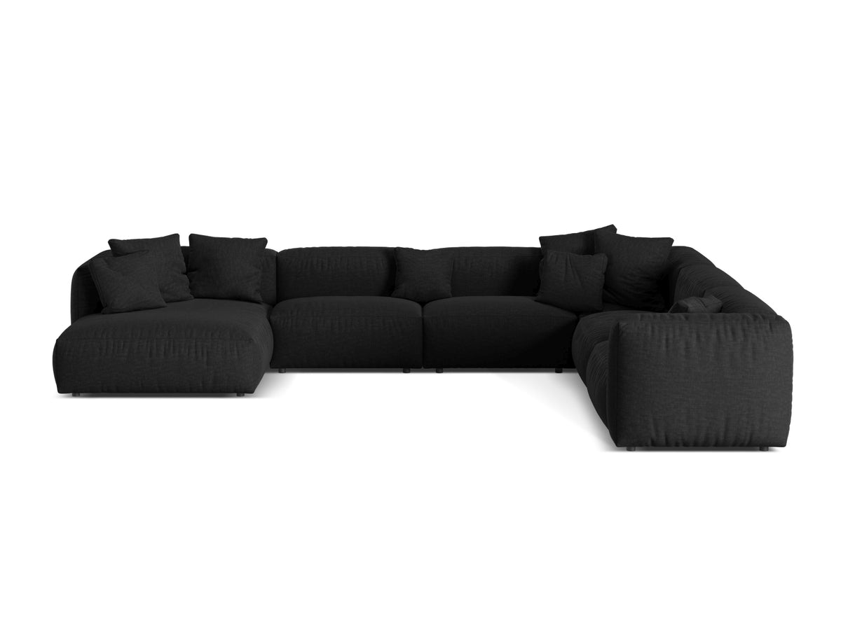 6-Sitzer Ecksofa rechts Martina in Black-Boston präsentiert im Onlineshop von KAQTU Design AG. Ecksofa rechts ist von Micadoni