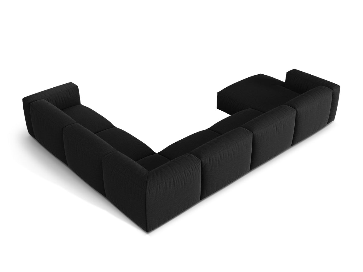 6-Sitzer Ecksofa rechts Martina in Black-Boston präsentiert im Onlineshop von KAQTU Design AG. Ecksofa rechts ist von Micadoni