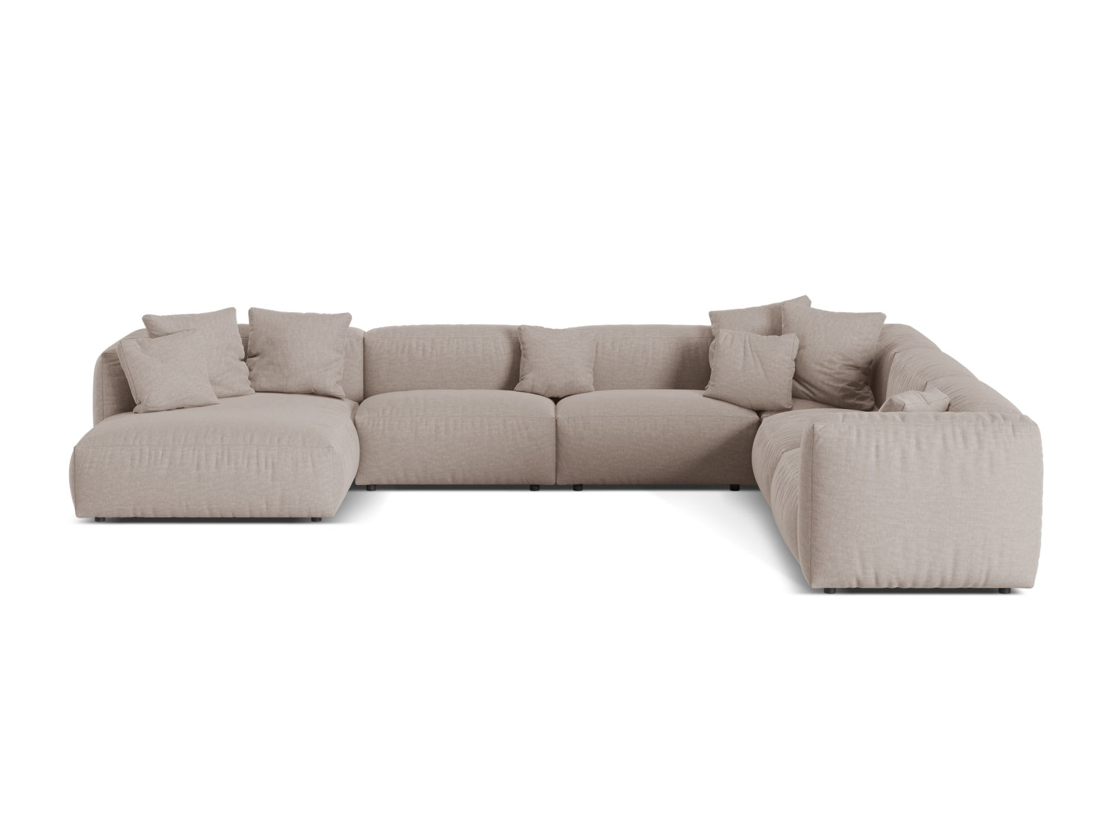 Elegantes 6-Sitzer Ecksofa Martina von Micadoni, perfekt für gesellige Runden und modernes Wohndesign.