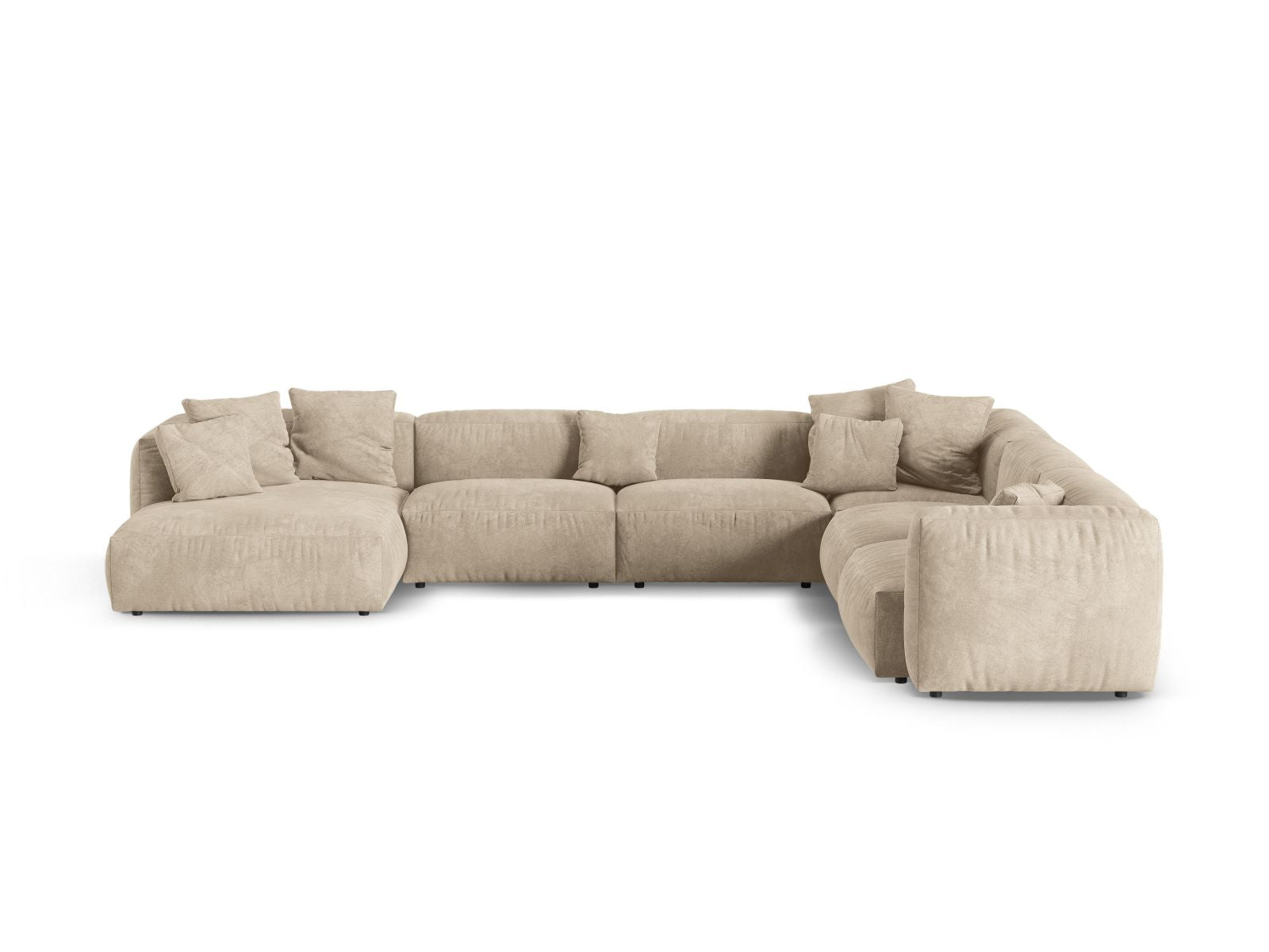 6-Sitzer XL Modular Ecksofa rechts Martina in Light Beige-Vogue präsentiert im Onlineshop von KAQTU Design AG. Ecksofa rechts ist von Micadoni