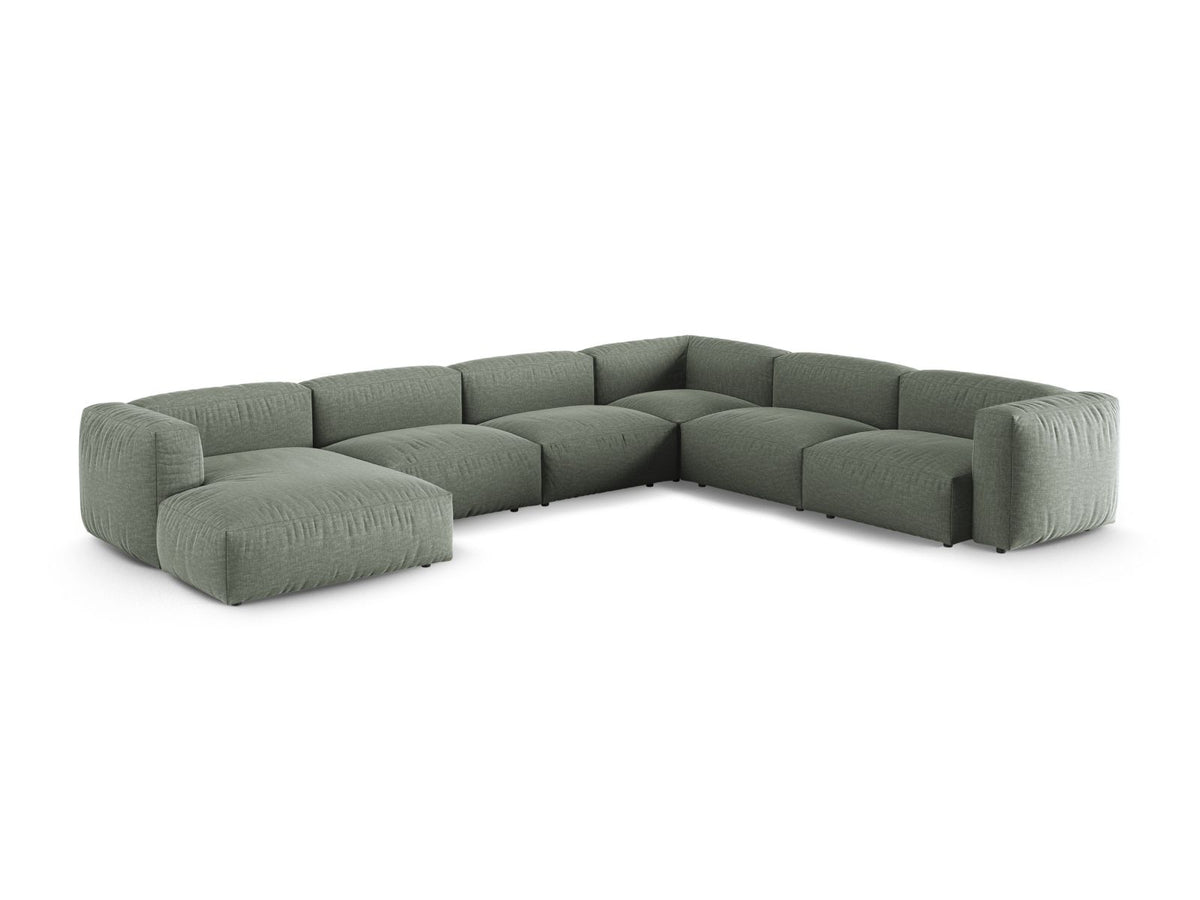 6-Sitzer Ecksofa rechts XL Martina in Moss Green-Boston präsentiert im Onlineshop von KAQTU Design AG. Ecksofa rechts ist von Micadoni
